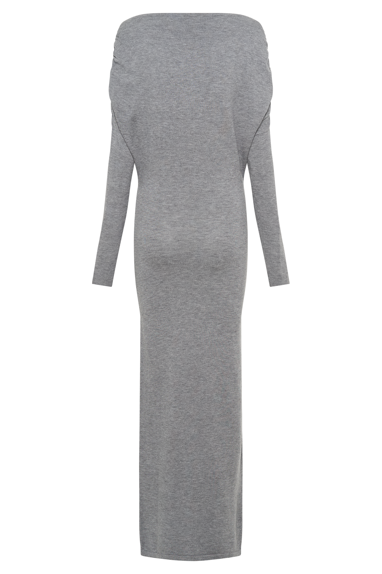 Jessie Cowl Neck Knit Midi Dress - Charcoal Marle