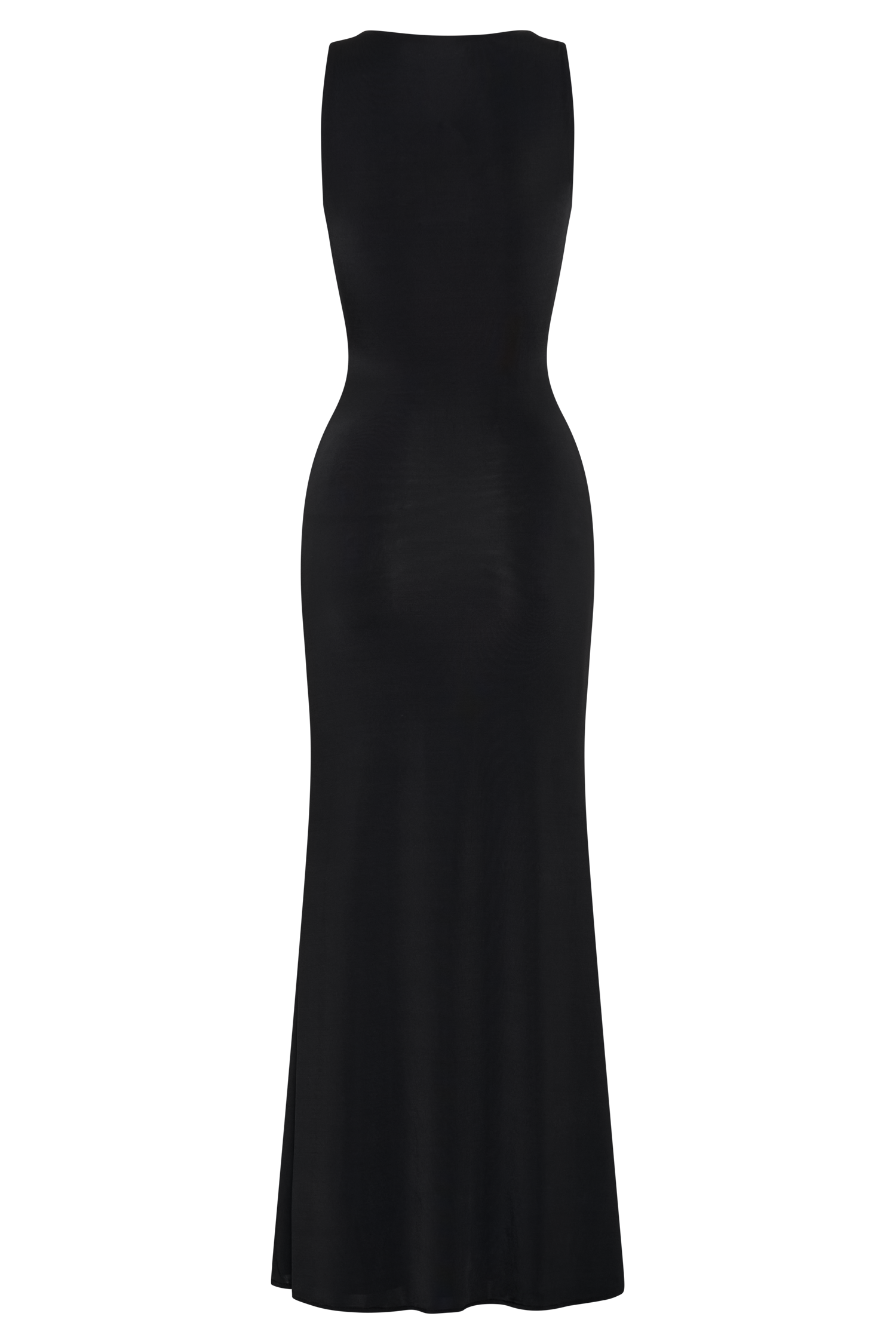 Beck Plunge Maxi Dress With Floral Hardware - Black