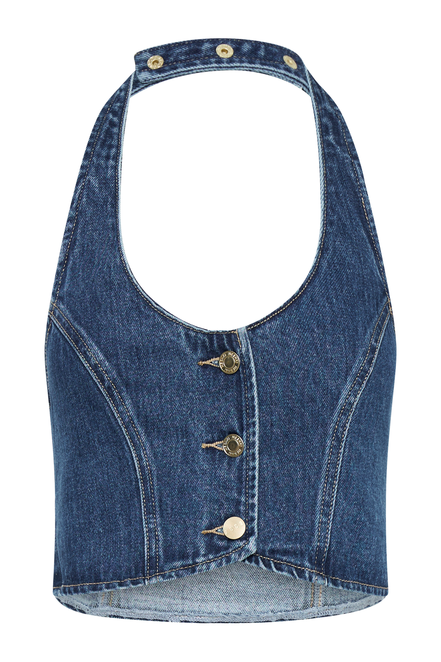 Kieryn Denim Vest - Dark Blue