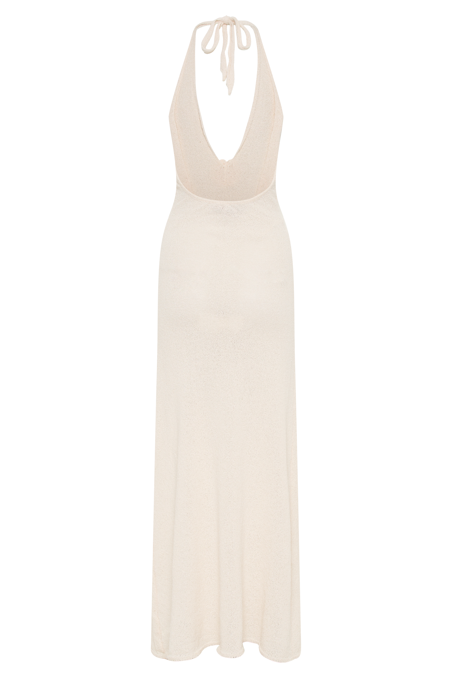 Cherie Knit Halter Maxi Dress - Nude