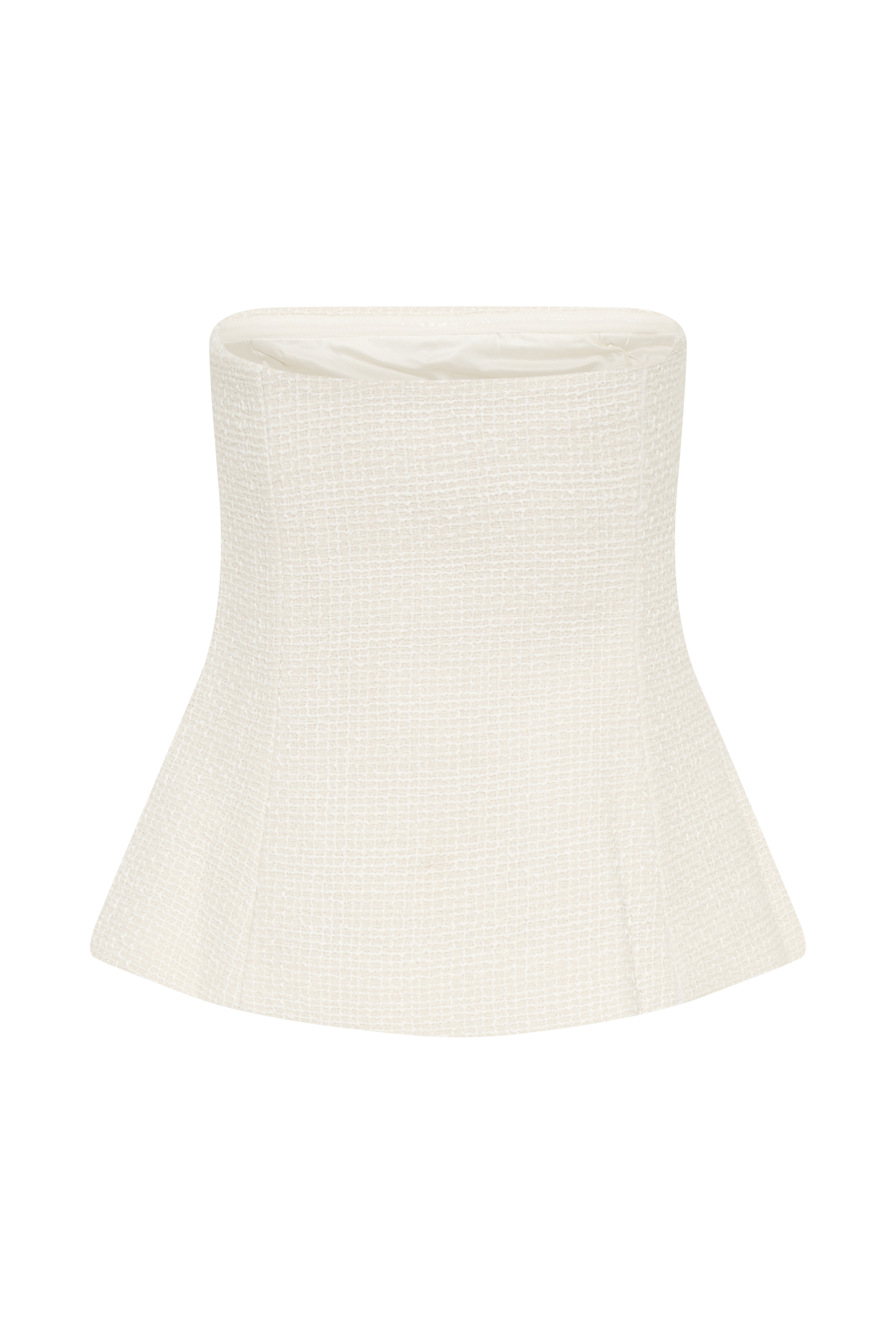 Cyrus Strapless Boucle Top - Ivory