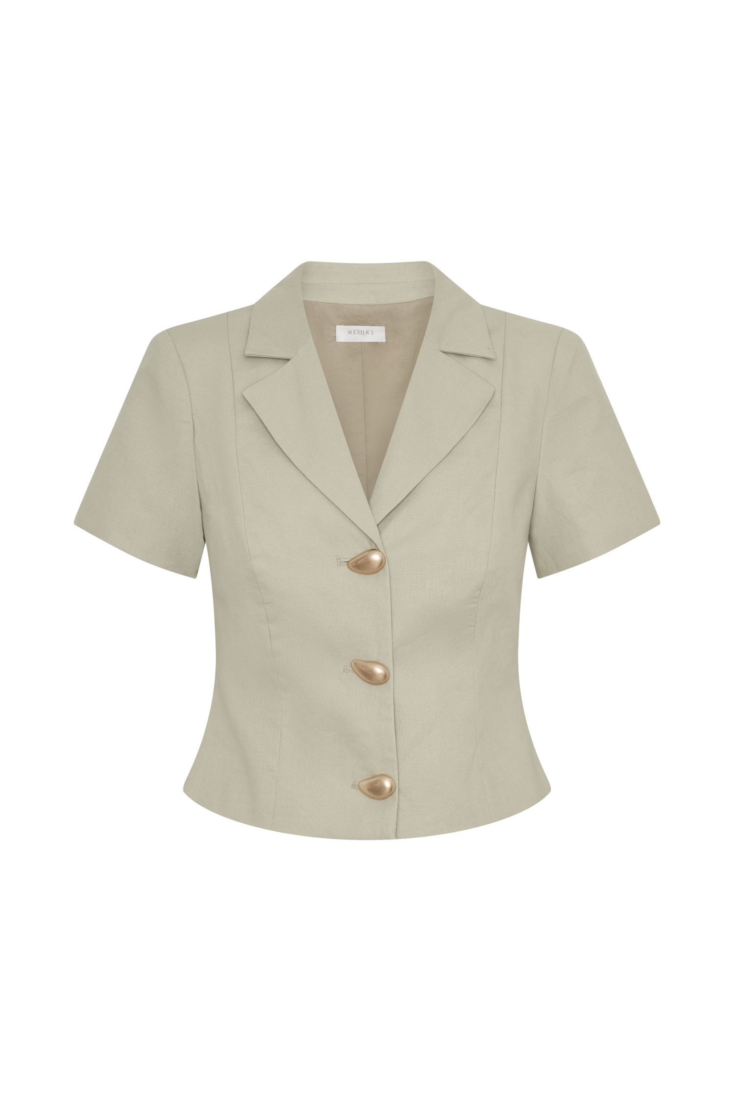 Ciara Linen Jacket - Basil