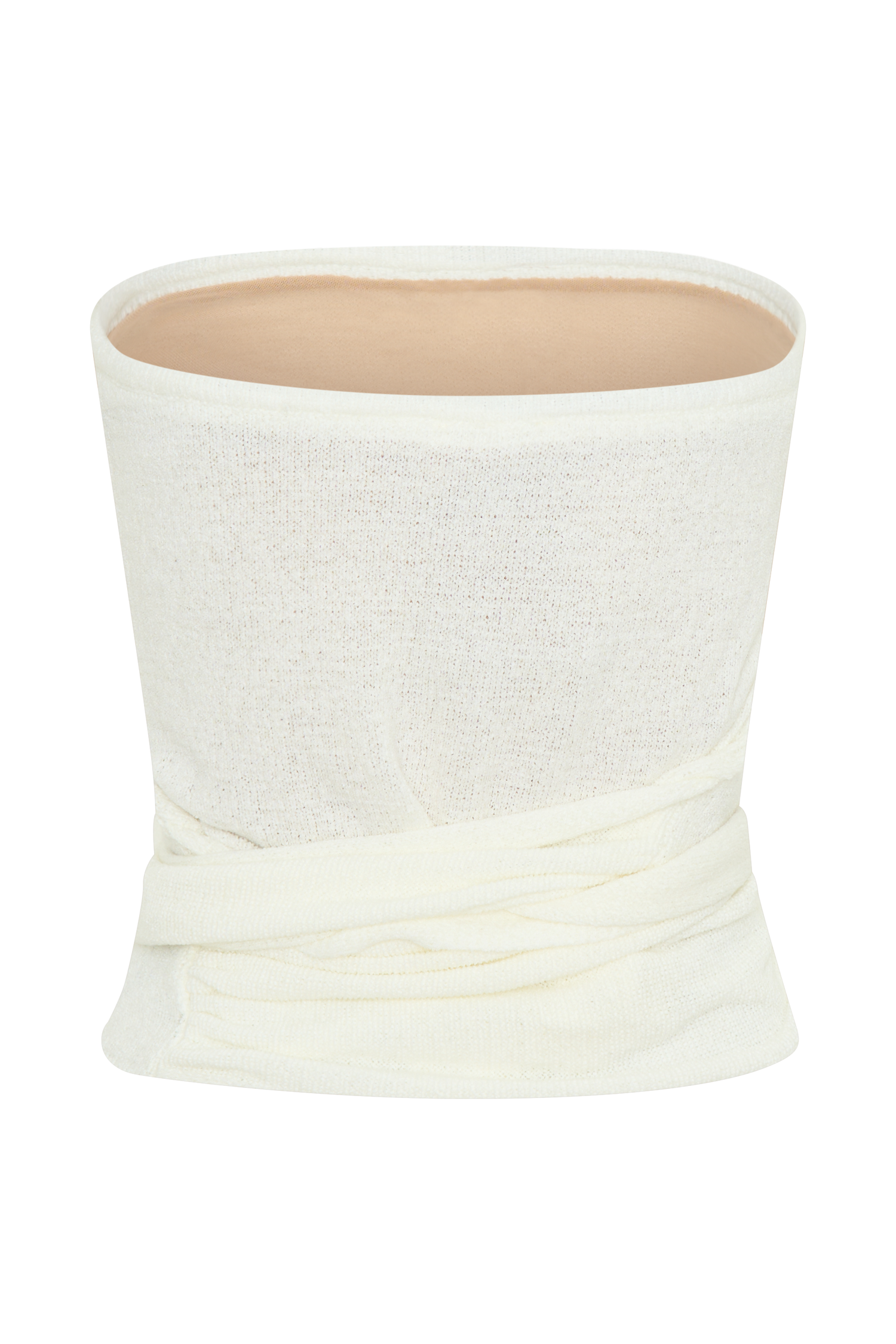 Phoebe Strapless Tie Knit Top - Ivory