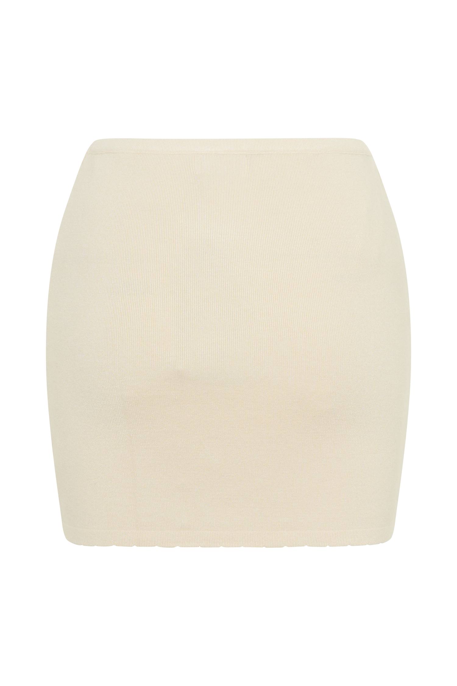 Monroe Embroidered Knit Mini Skirt - Cream And Ivory