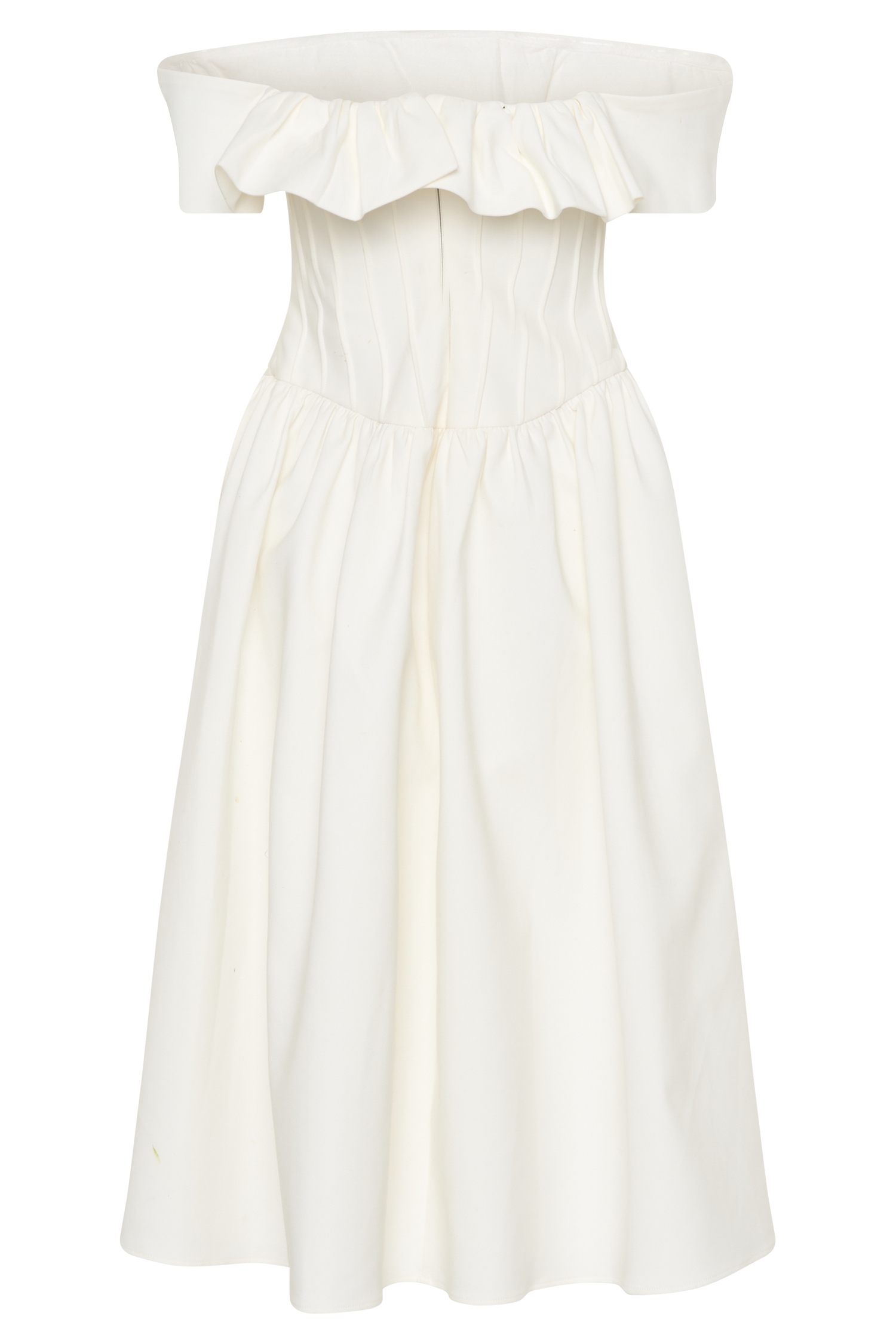 Orla Strapless Cotton Midi Dress - White