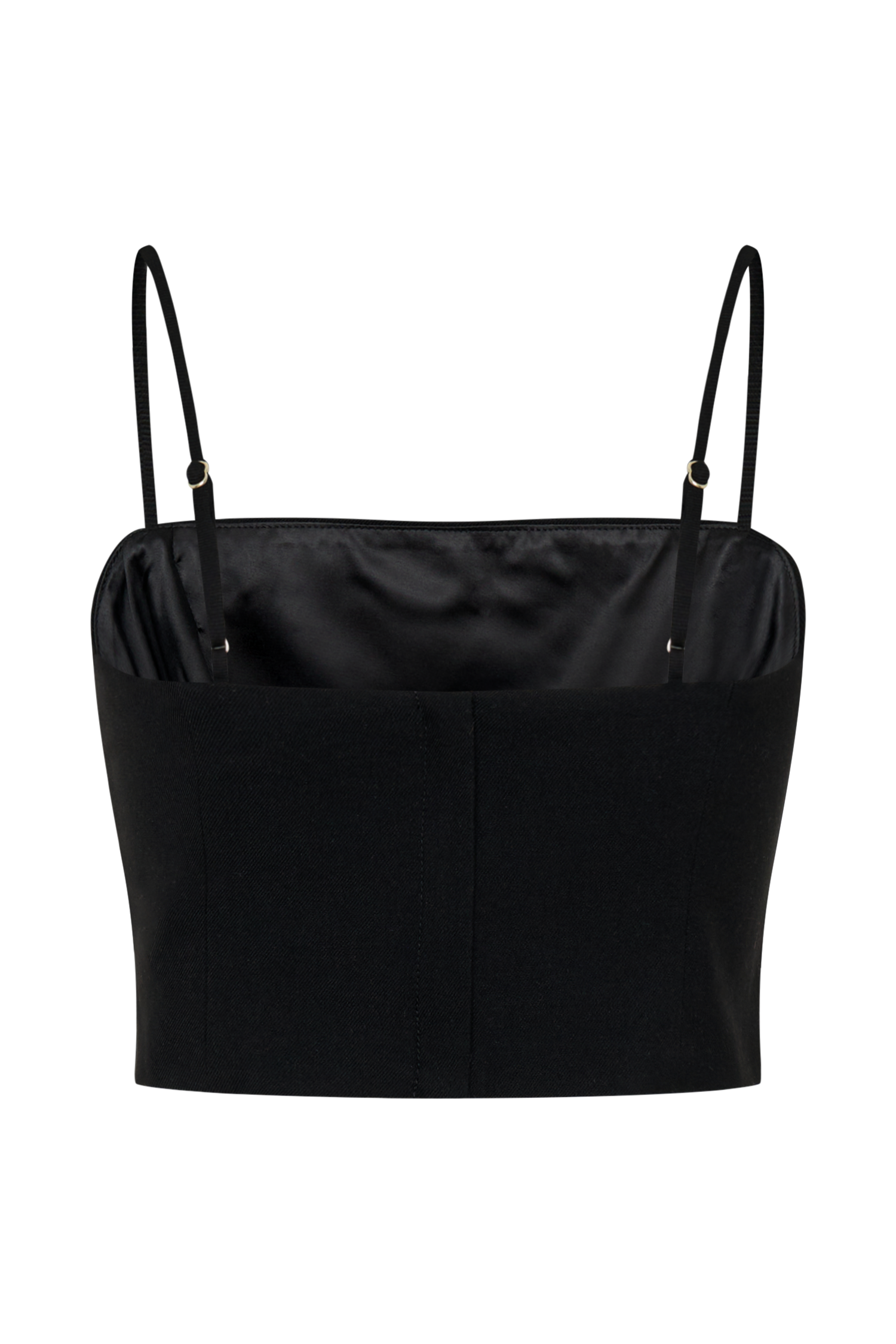 Grace Suiting Crop Top - Black