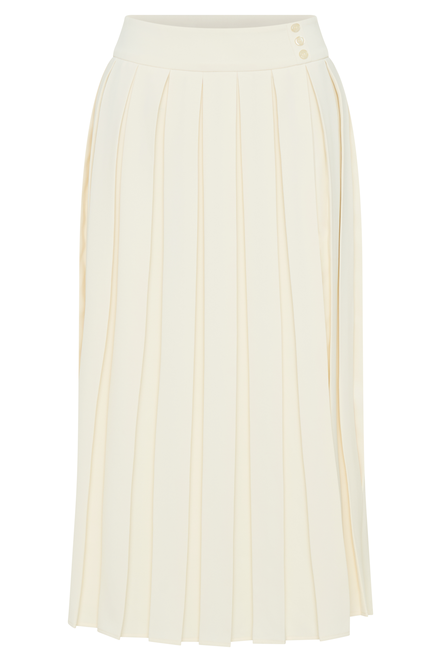 Sunny Pleated Midi Skirt - Ivory
