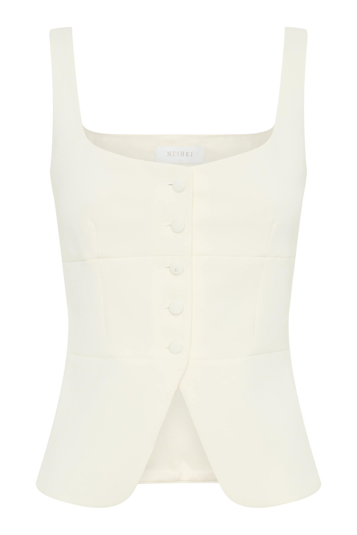 Sunny Suiting Peplum Top - Ivory