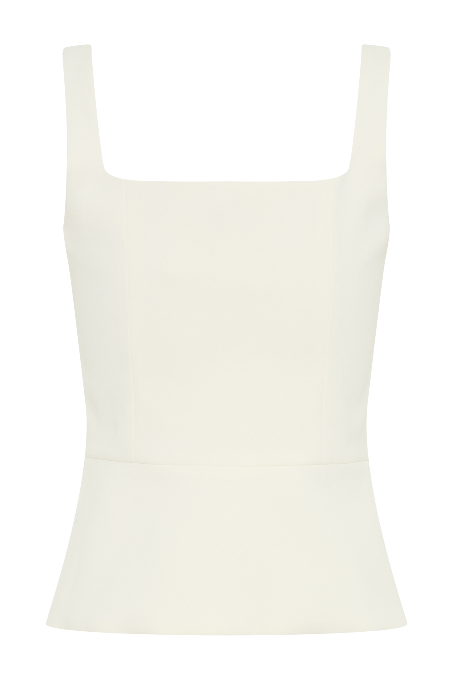 Sunny Suiting Peplum Top - Ivory