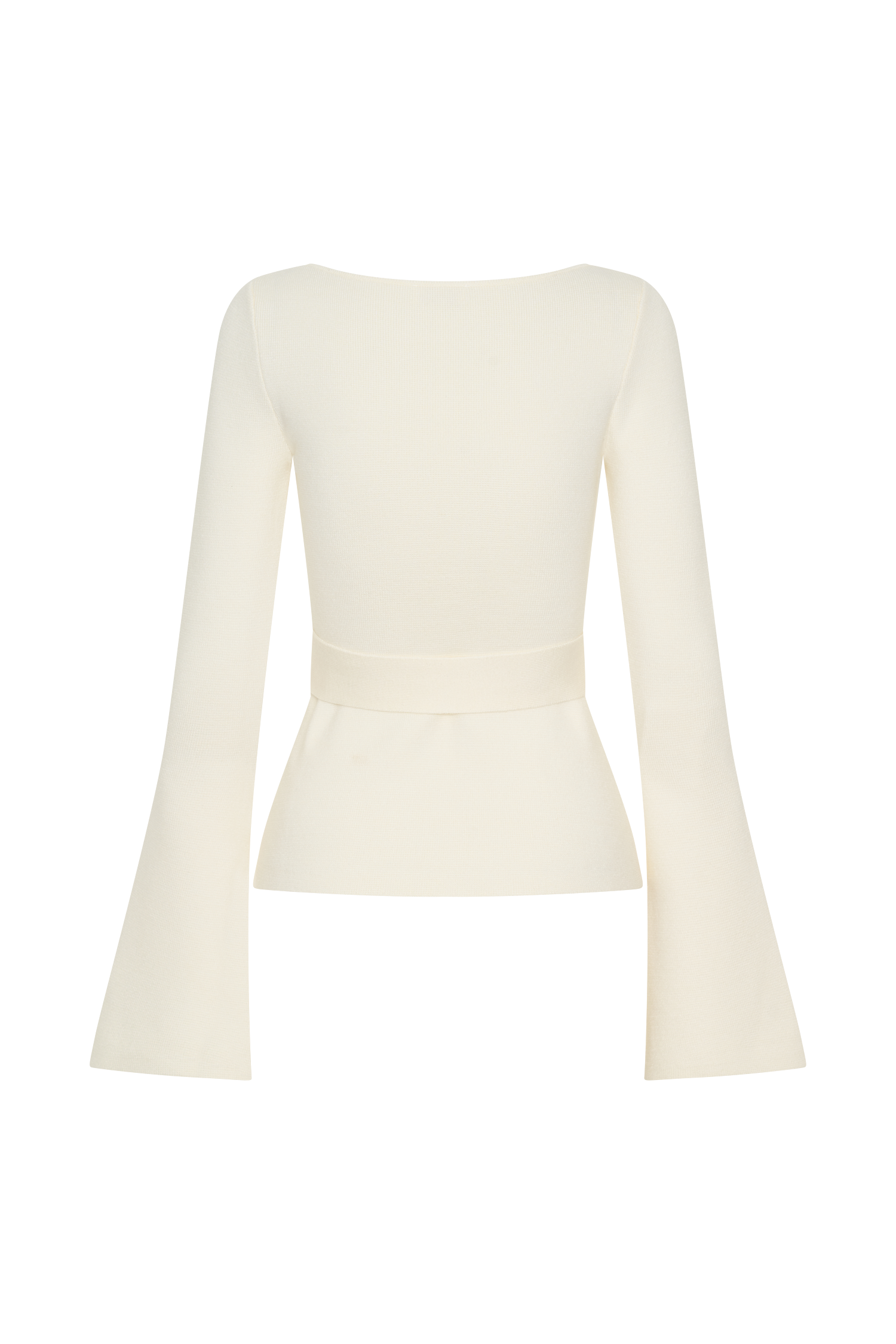 Justine Belted Knit Top - Ivory