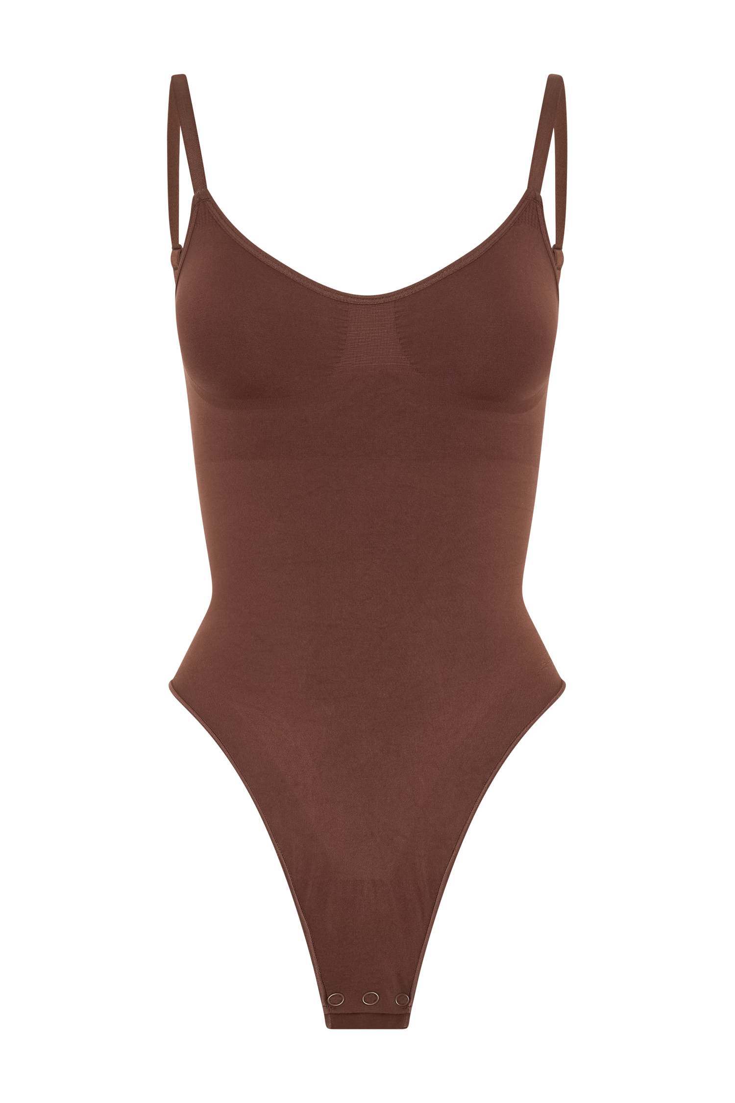 Alyssa Backless Shapewear Bodysuit - Espresso