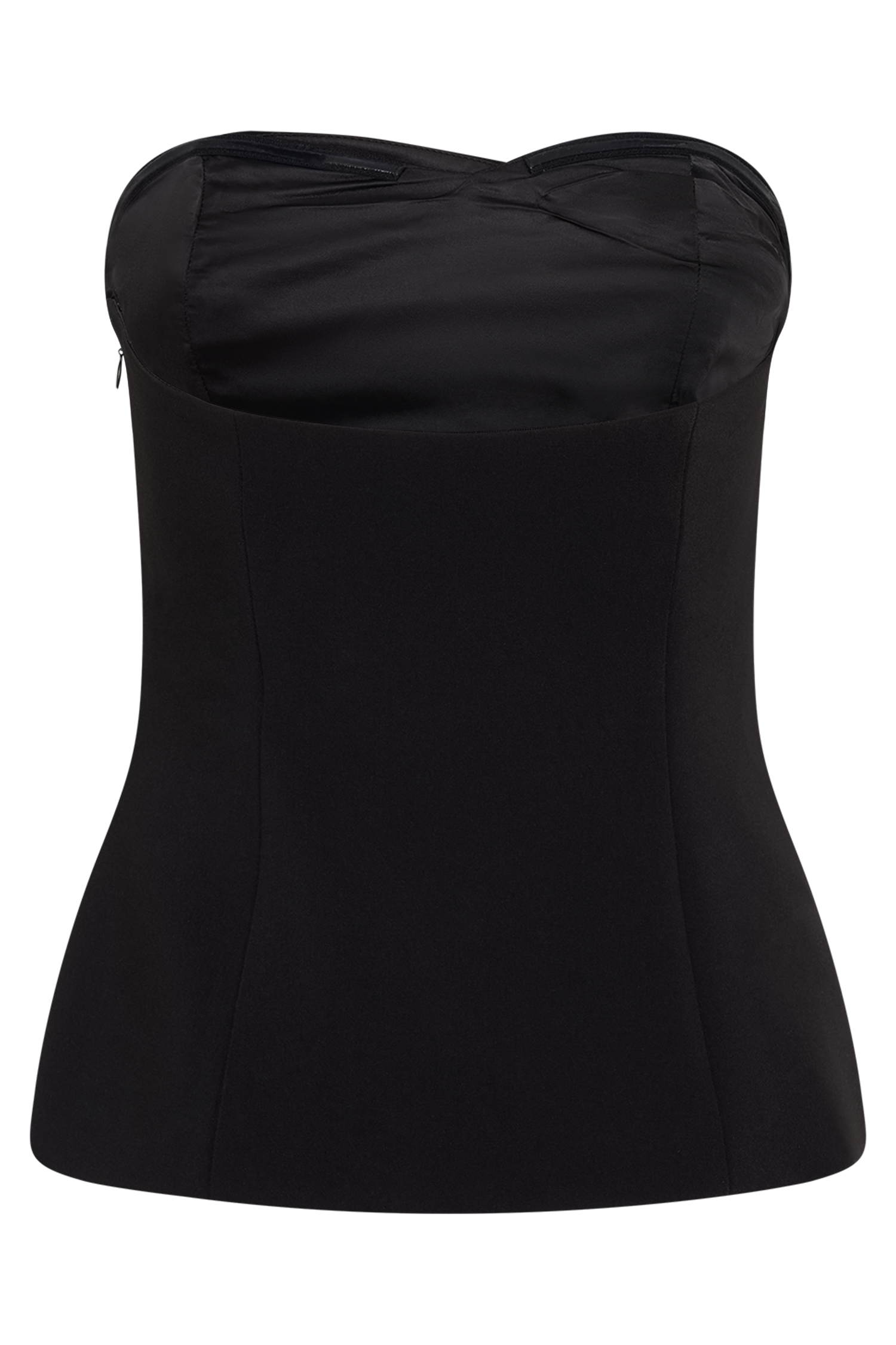 Lindie Strapless Suiting Top - Black