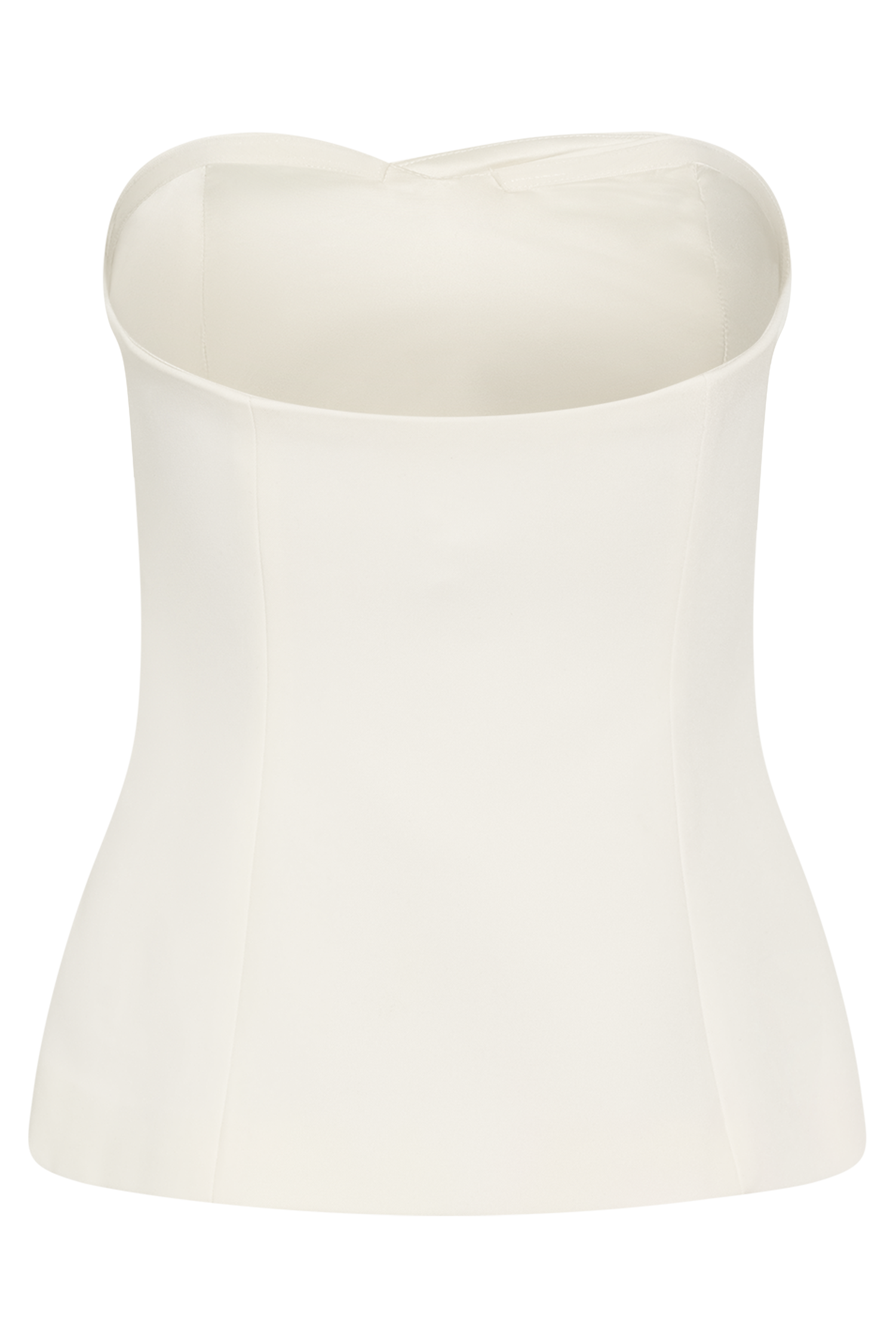 Lindie Strapless Suiting Top - Ivory
