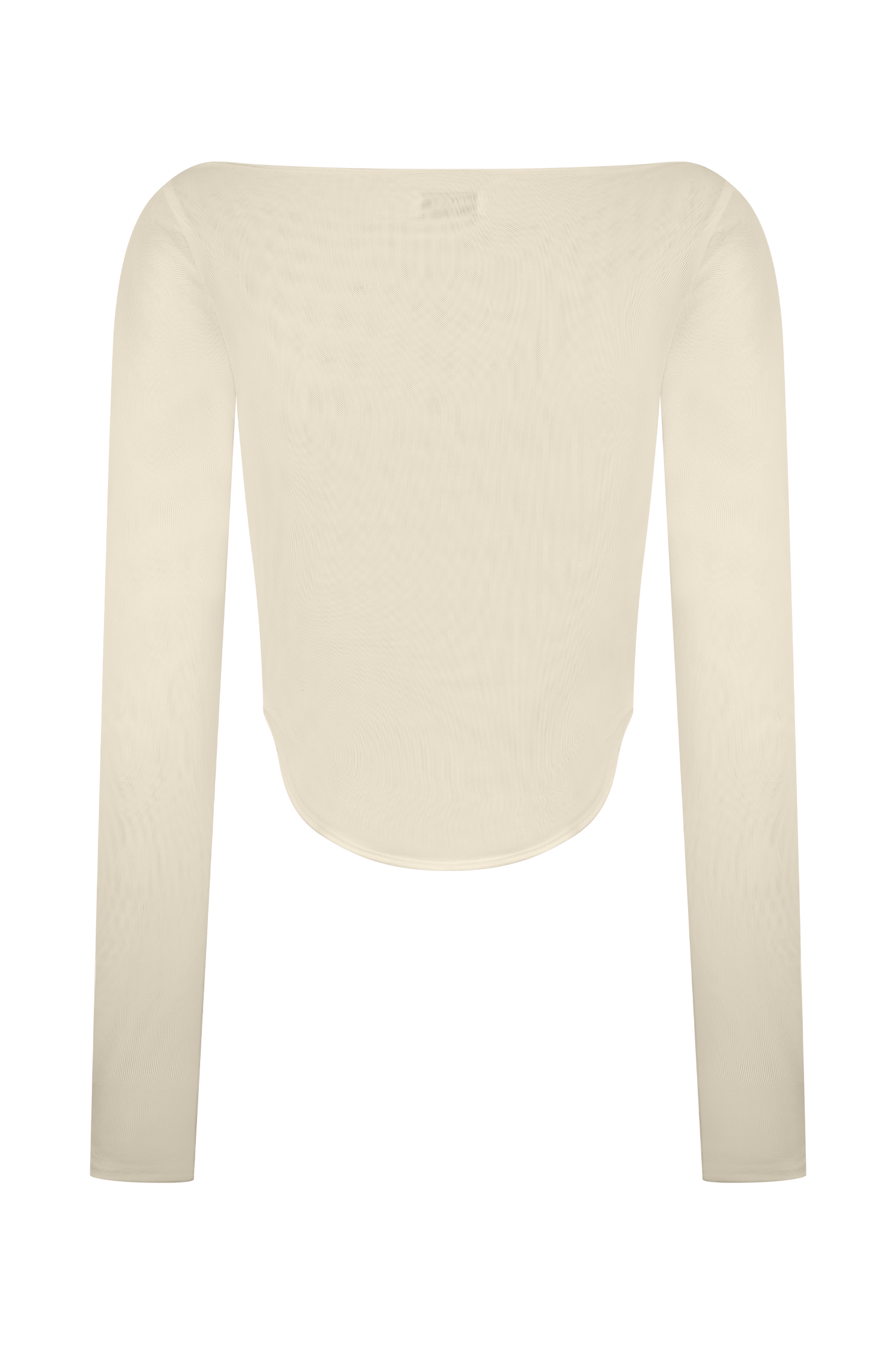 Colette Boat Neck Mesh Top - Ivory