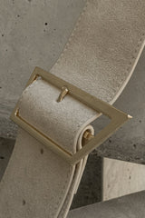 Maria Faux Suede Shoulder Bag - Stone