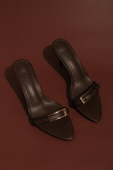 Marieanne Buckle High Heel - Chocolate