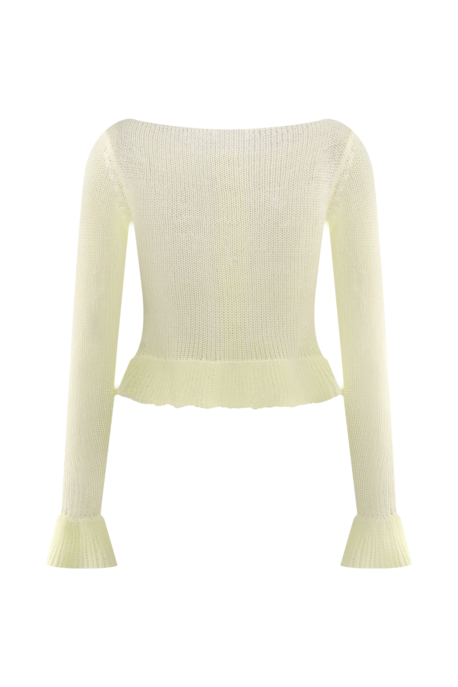Eleanor Knit Frill Cardigan - White