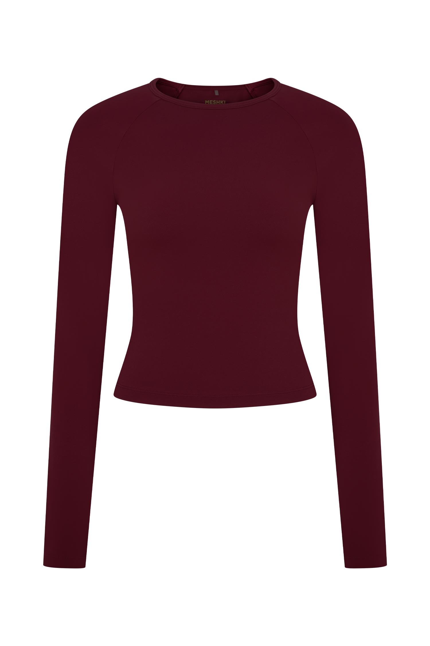 Eliana Long Sleeve Active Top - Burgundy