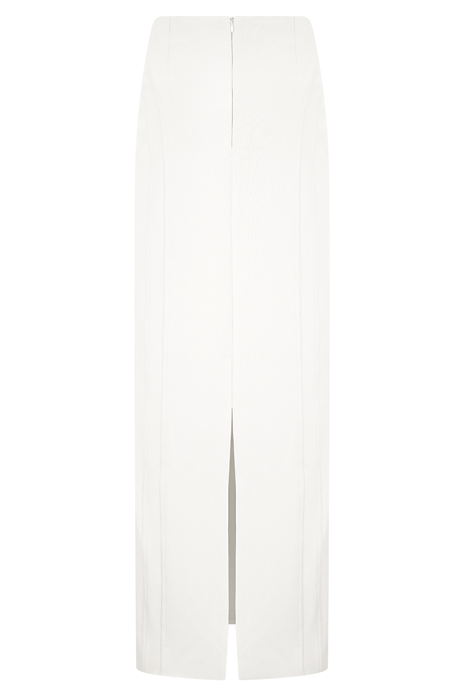 Alma High Waist Maxi Skirt - White