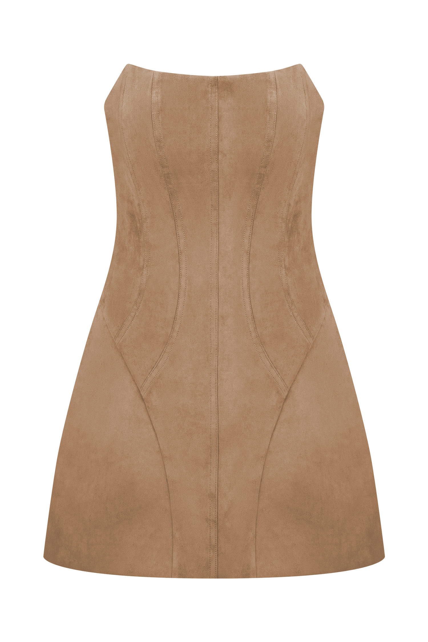 Andy Faux Suede Mini Dress - Camel