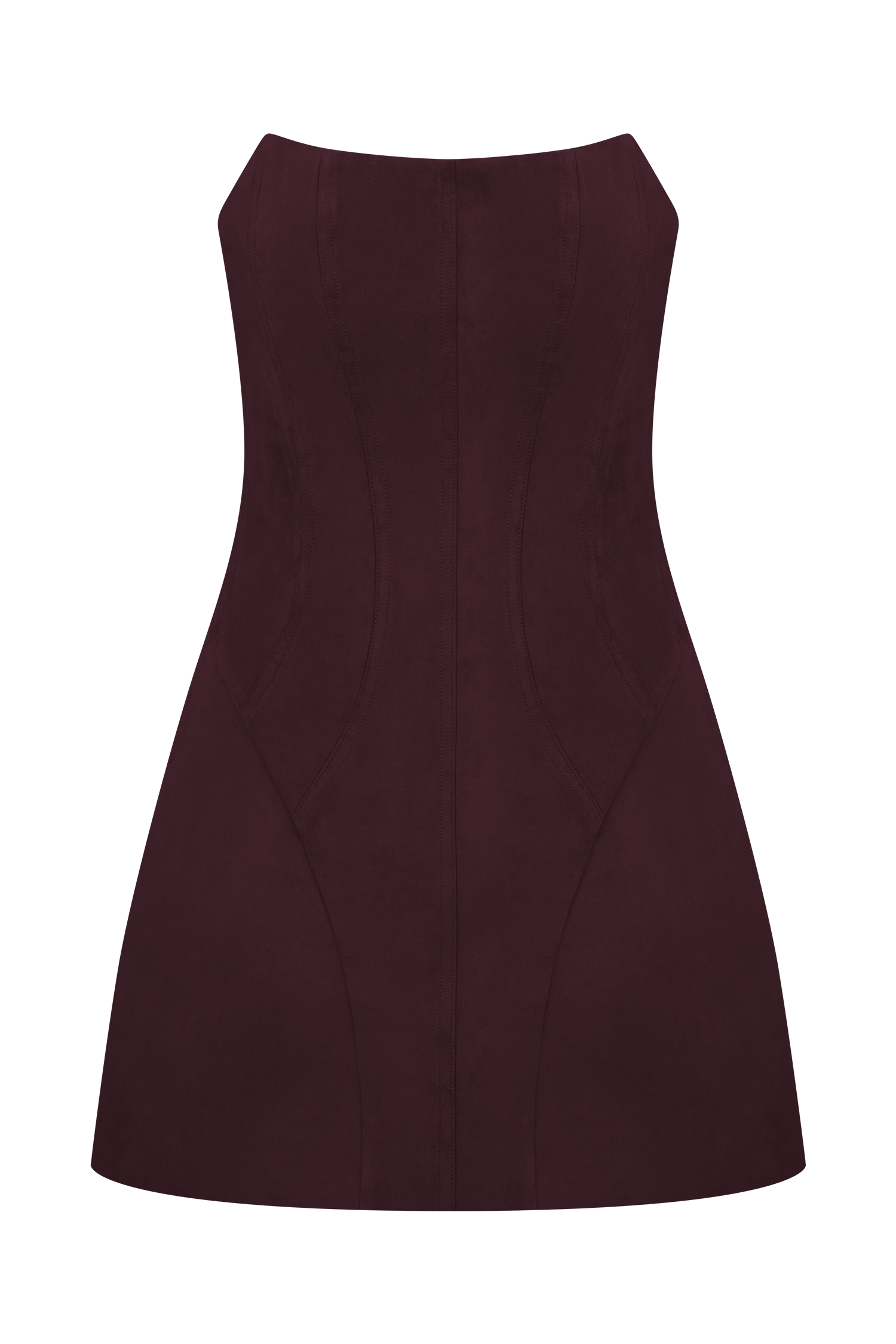 Andy Faux Suede Mini Dress - Wine