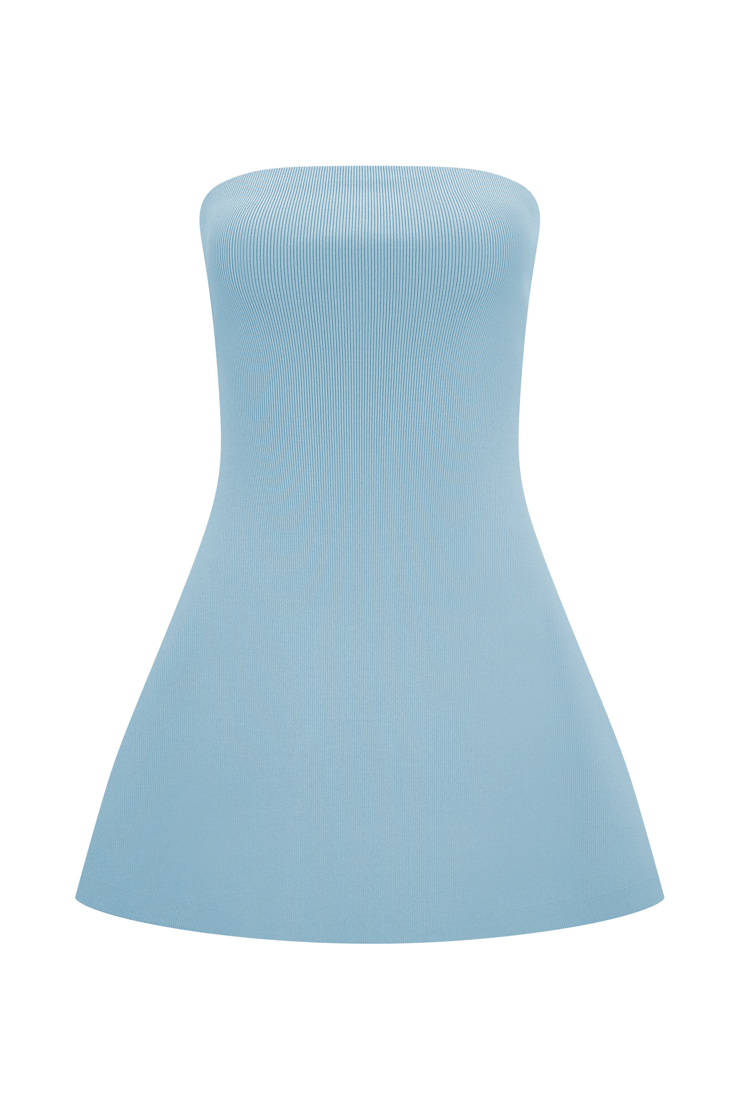 Anette Bandage Knit Strapless Top - Sky Blue