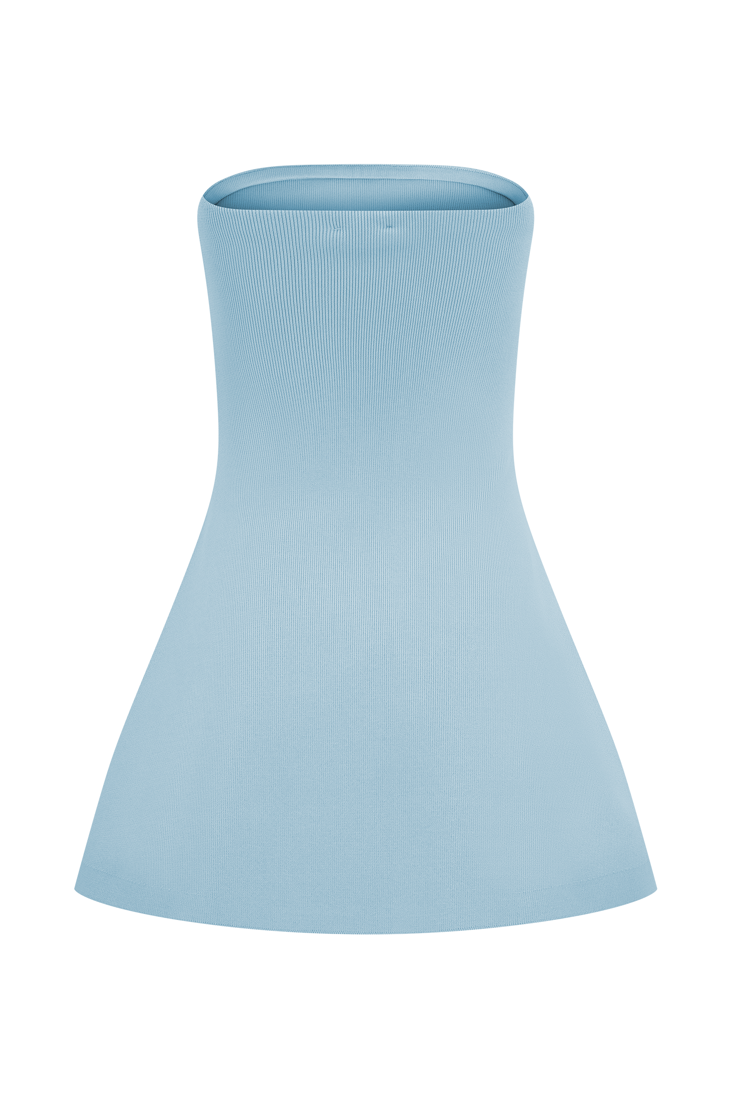 Anette Bandage Knit Strapless Top - Sky Blue