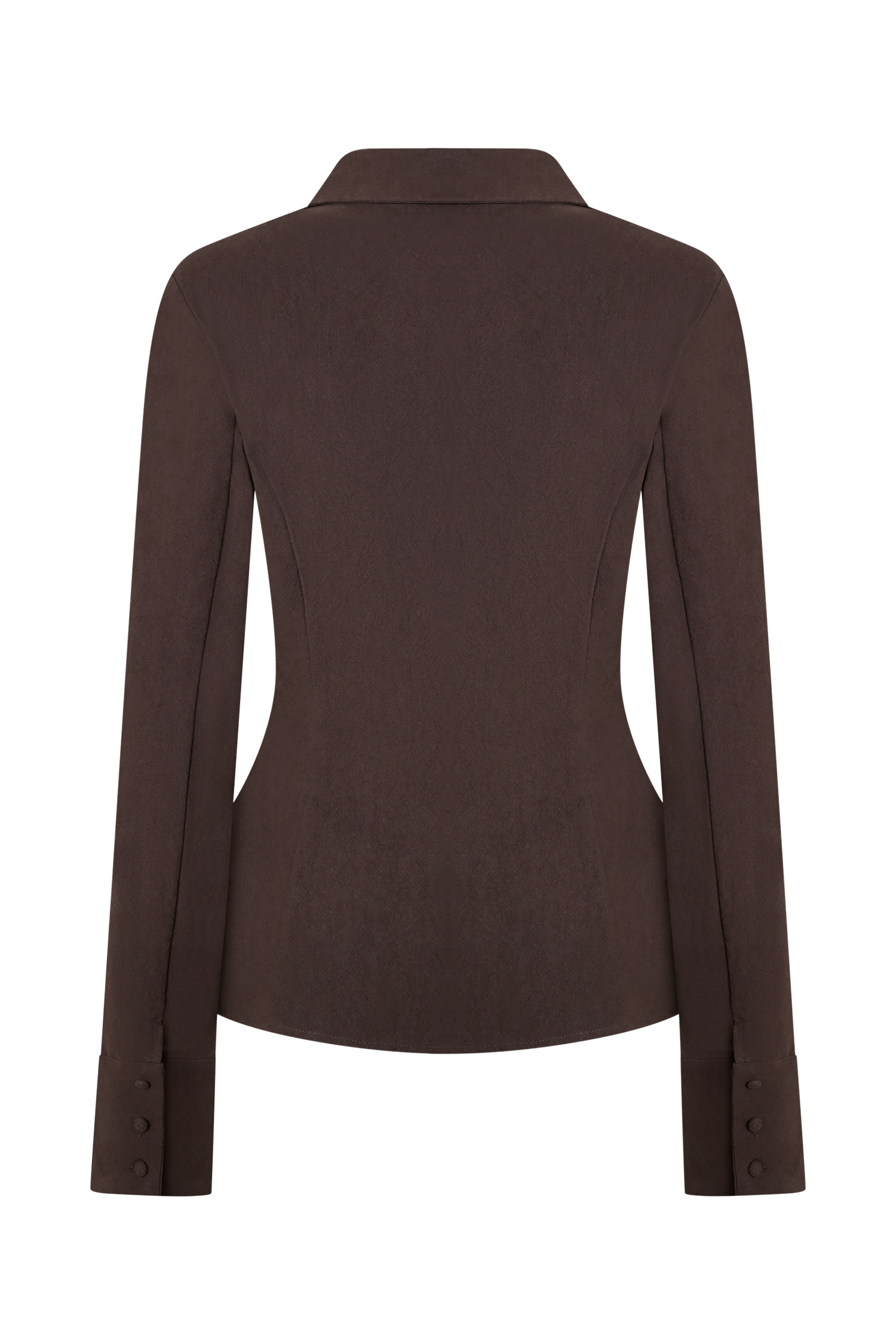 Annalee Cotton Beaded Tie Shirt - Dark Espresso