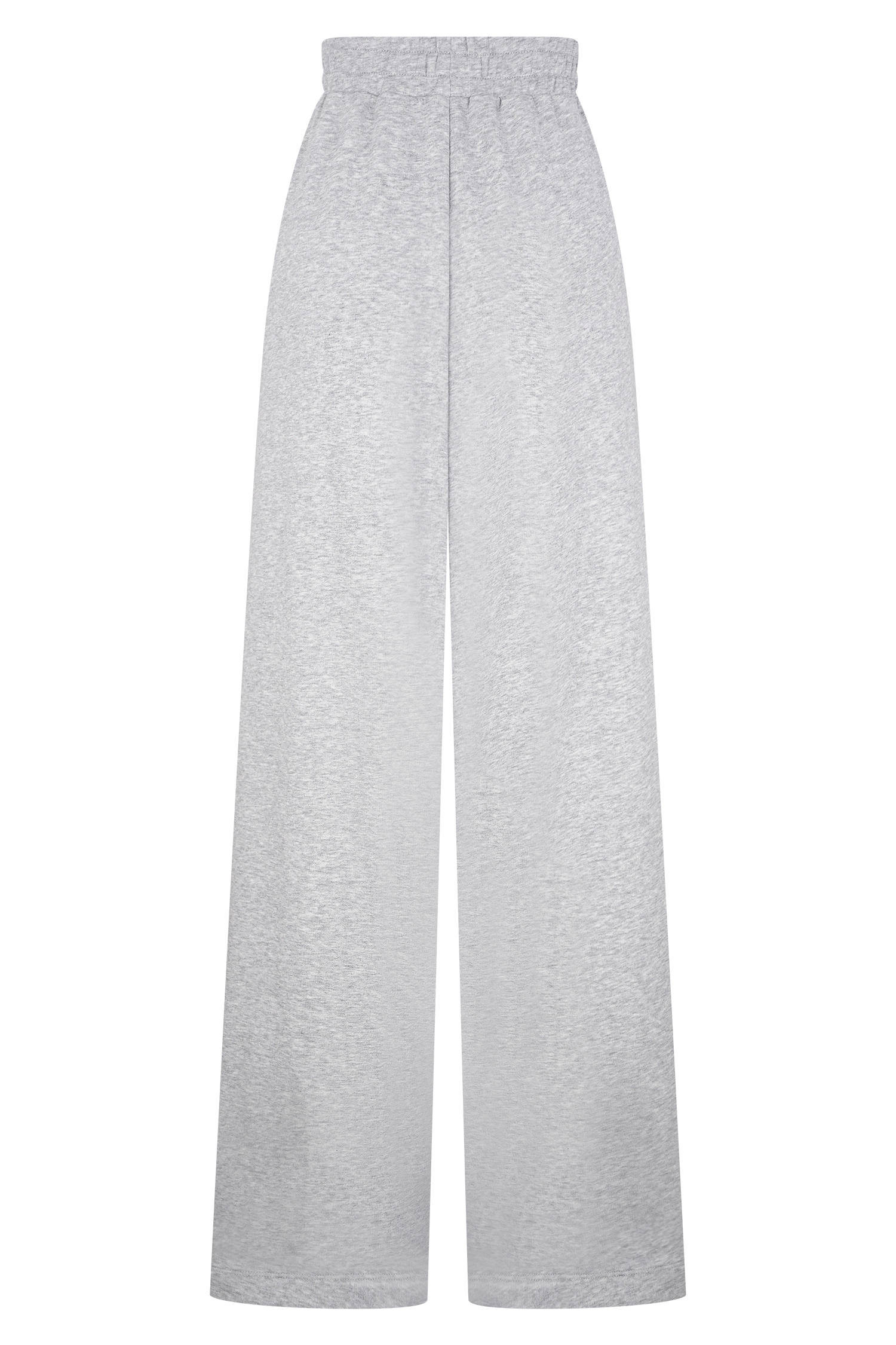 Aspen Gathered Wide Leg Jogger - Light Grey Marle
