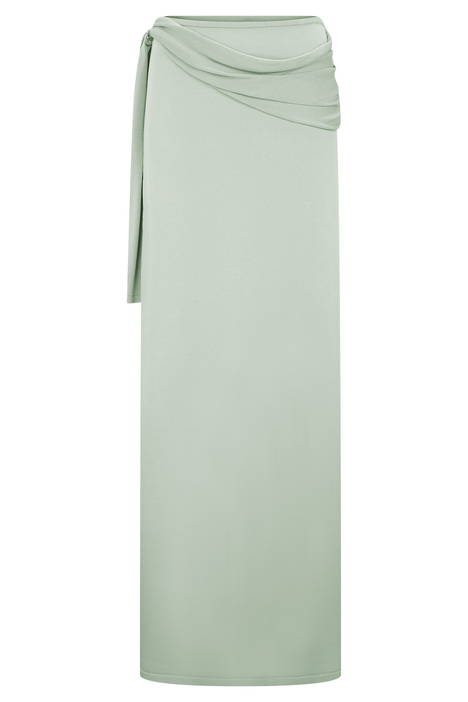 Bowie Low Rise Knit Maxi Skirt - Pastel Green