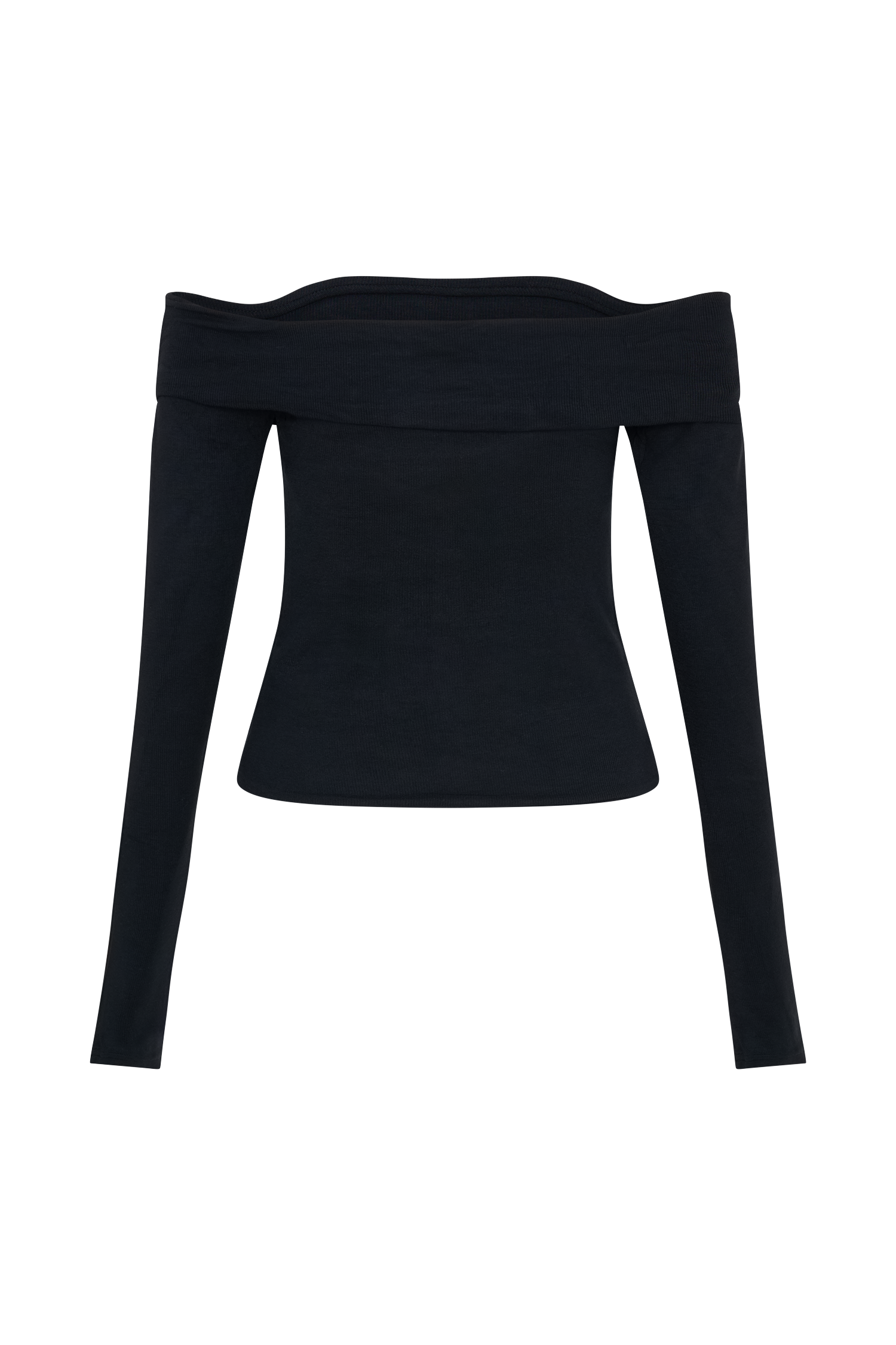 Briah Cut Out Modal Long Sleeve Top - Black