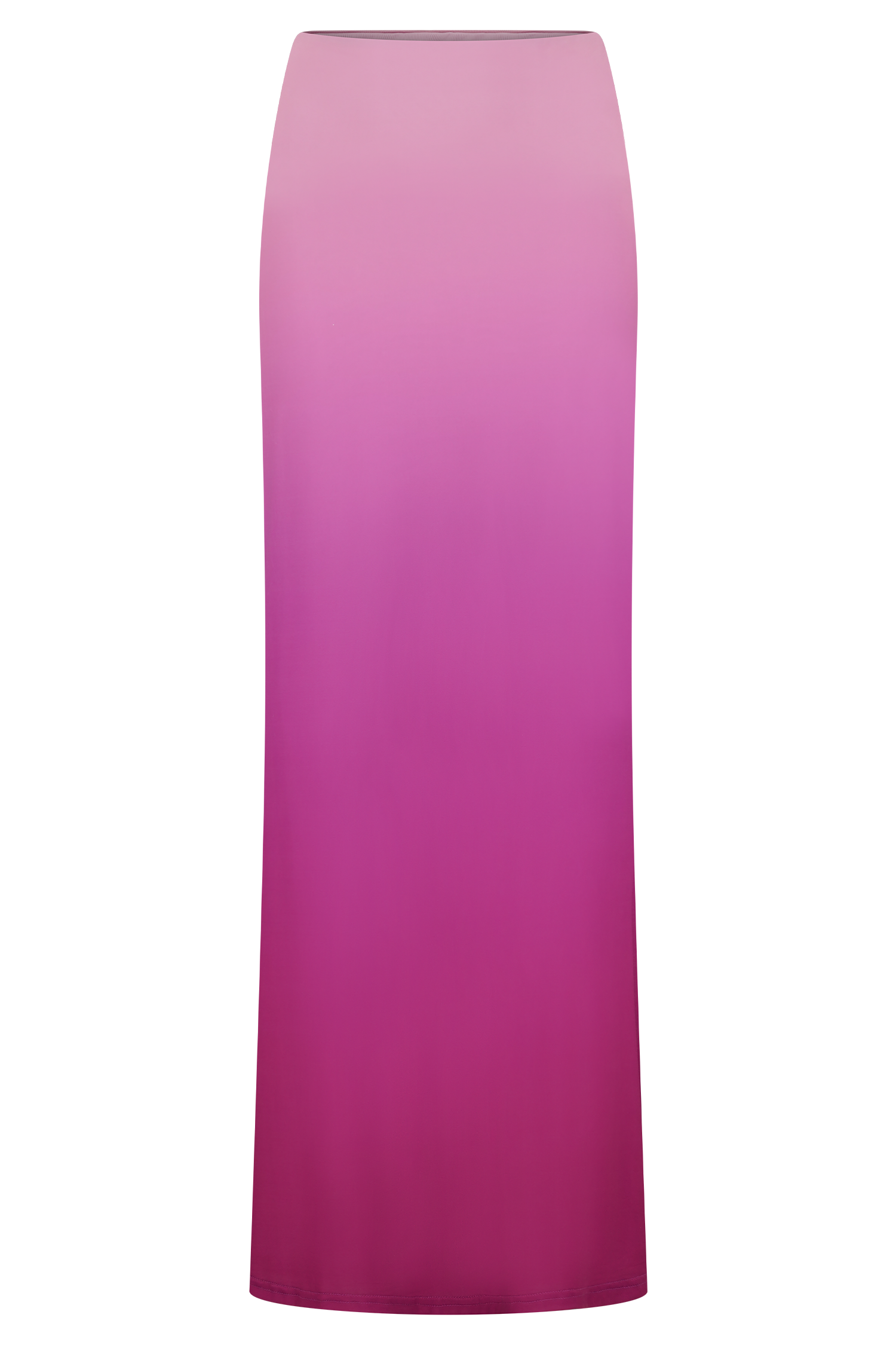 Bruna Slinky Fishtail Maxi Skirt - Ombre Pink