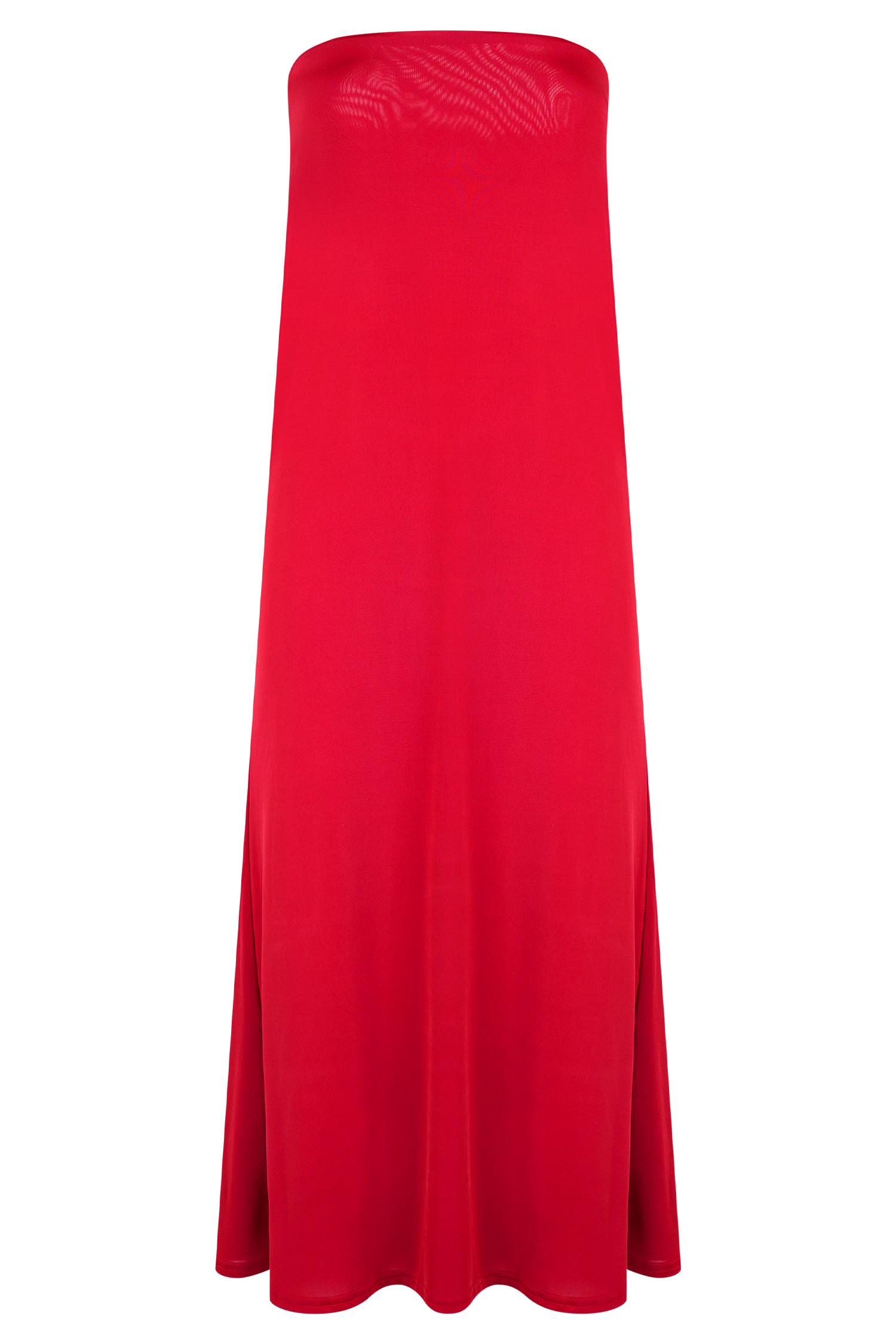 Bruna Slinky Fishtail Maxi Skirt - Red