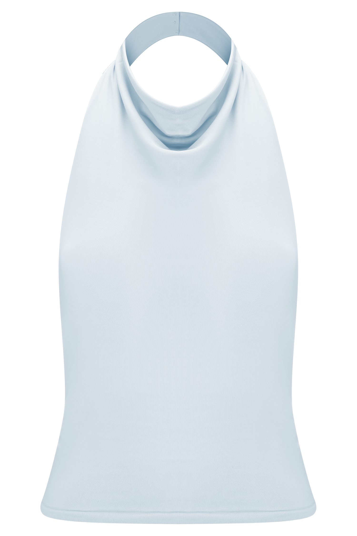 Calandra Slinky Halter Top With Hardware - Pale Blue
