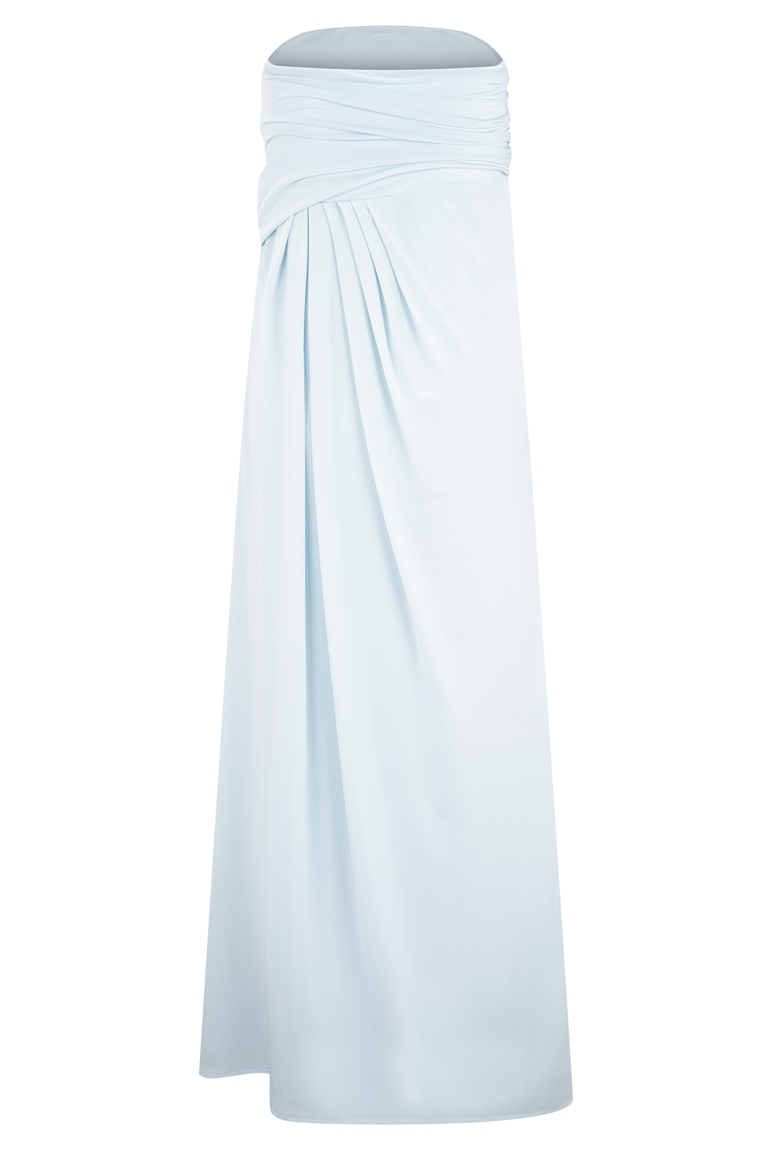 Calandra Slinky Maxi Skirt - Pale Blue