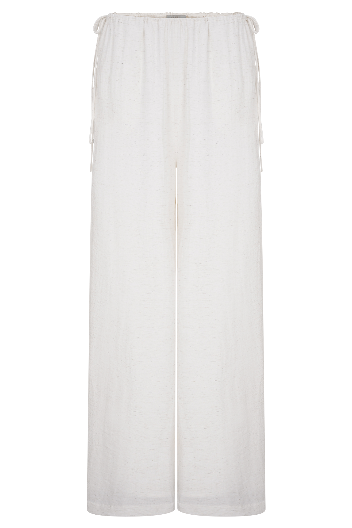 Callum Drawstring Straight Leg Pants - White