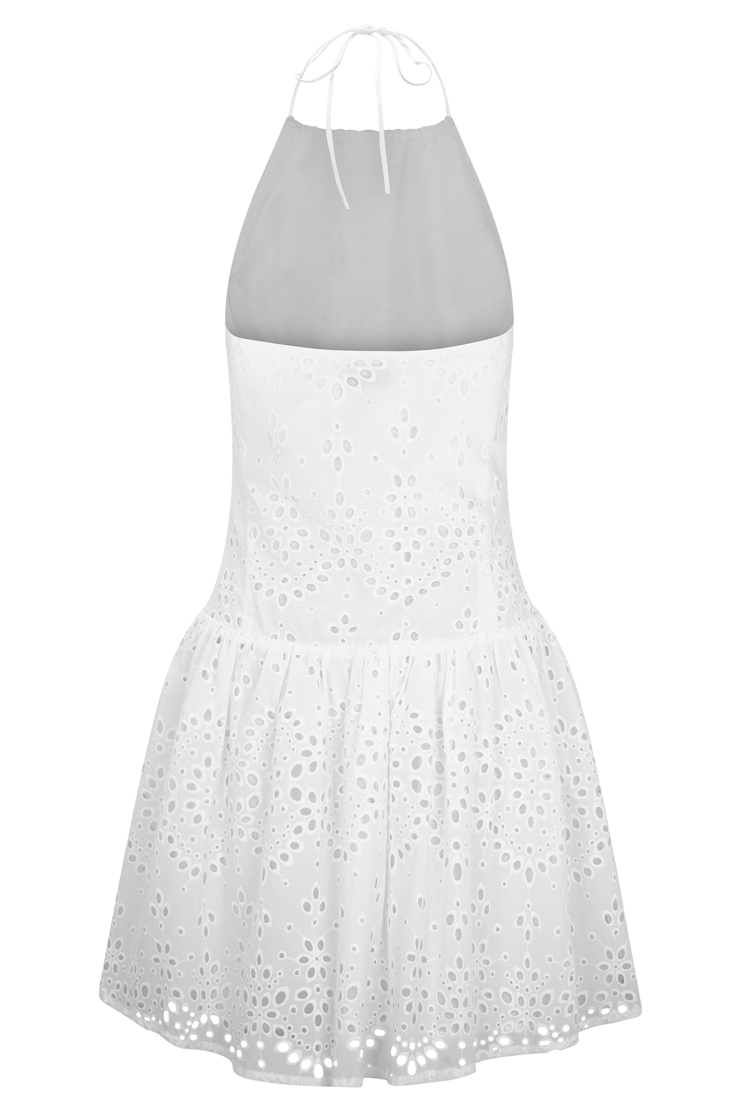 Carlina Broderie Mini Dress - White