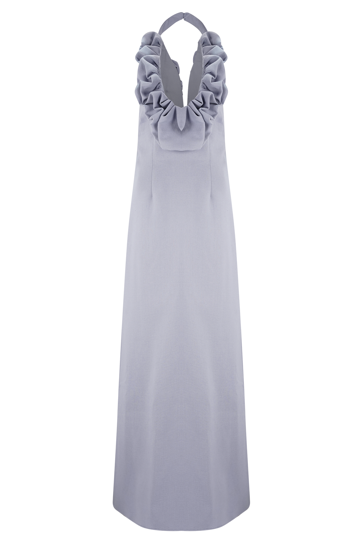 Carolyn Linen Bubble Maxi Dress - Misty Blue