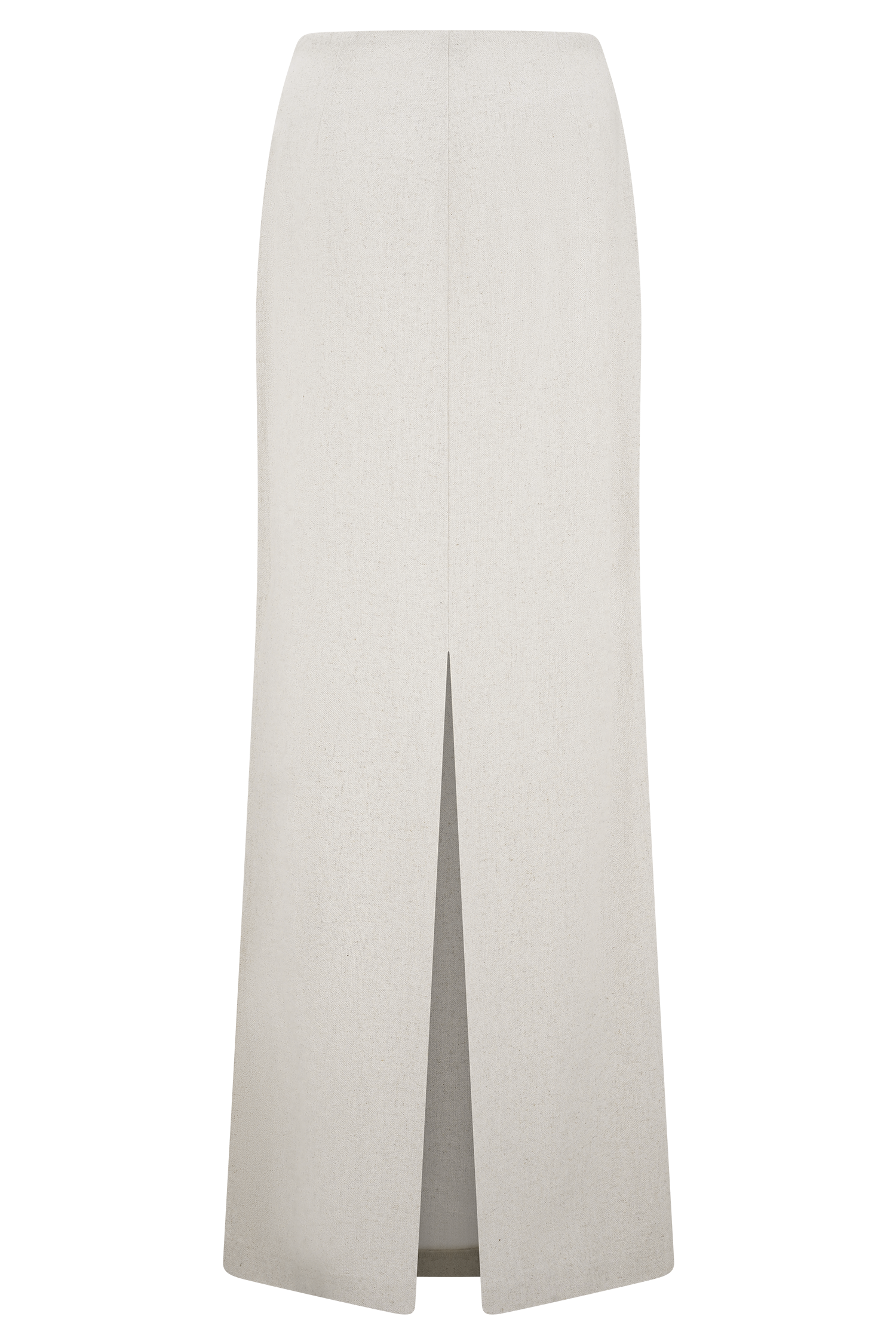 Casey Linen Embroidered Maxi Skirt - Natural
