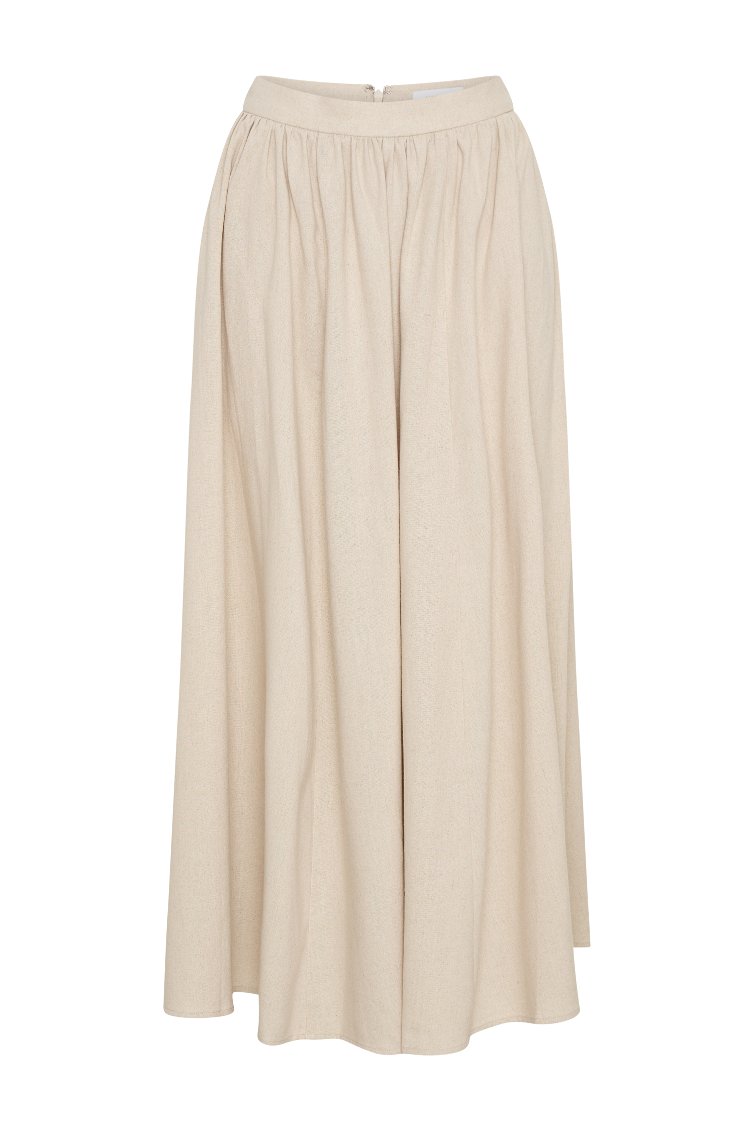 Clarence Linen A-Line Maxi Skirt - Natural