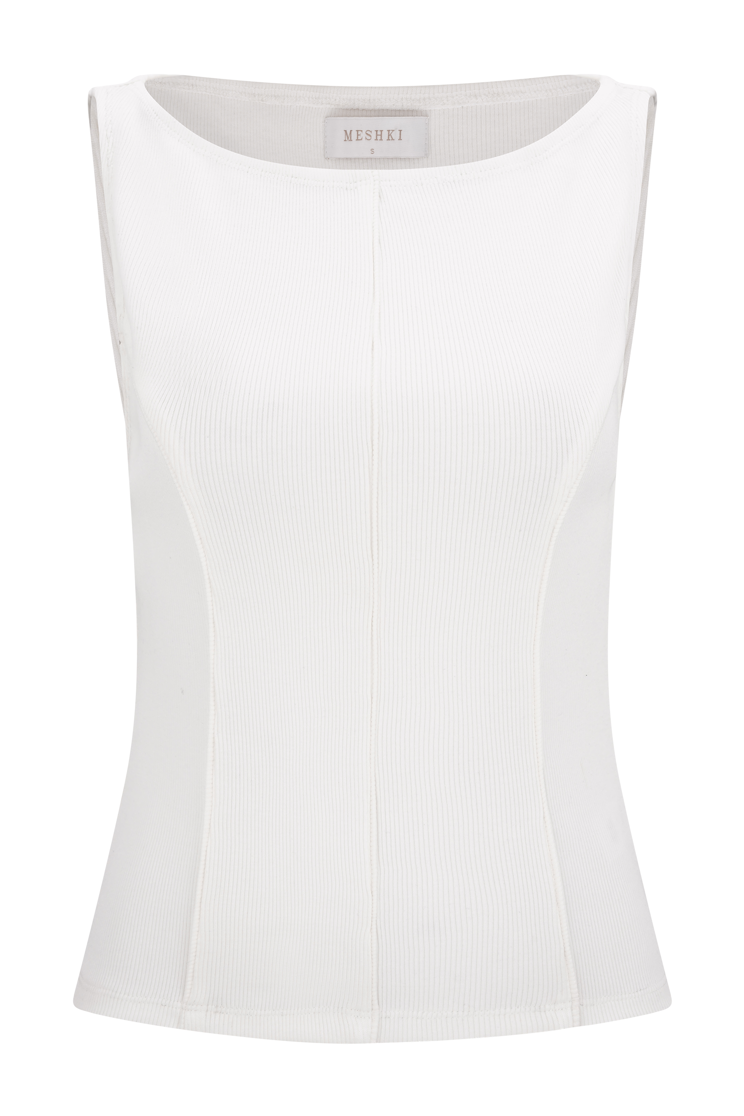 Coraline Panelled Sleeveless Top - White