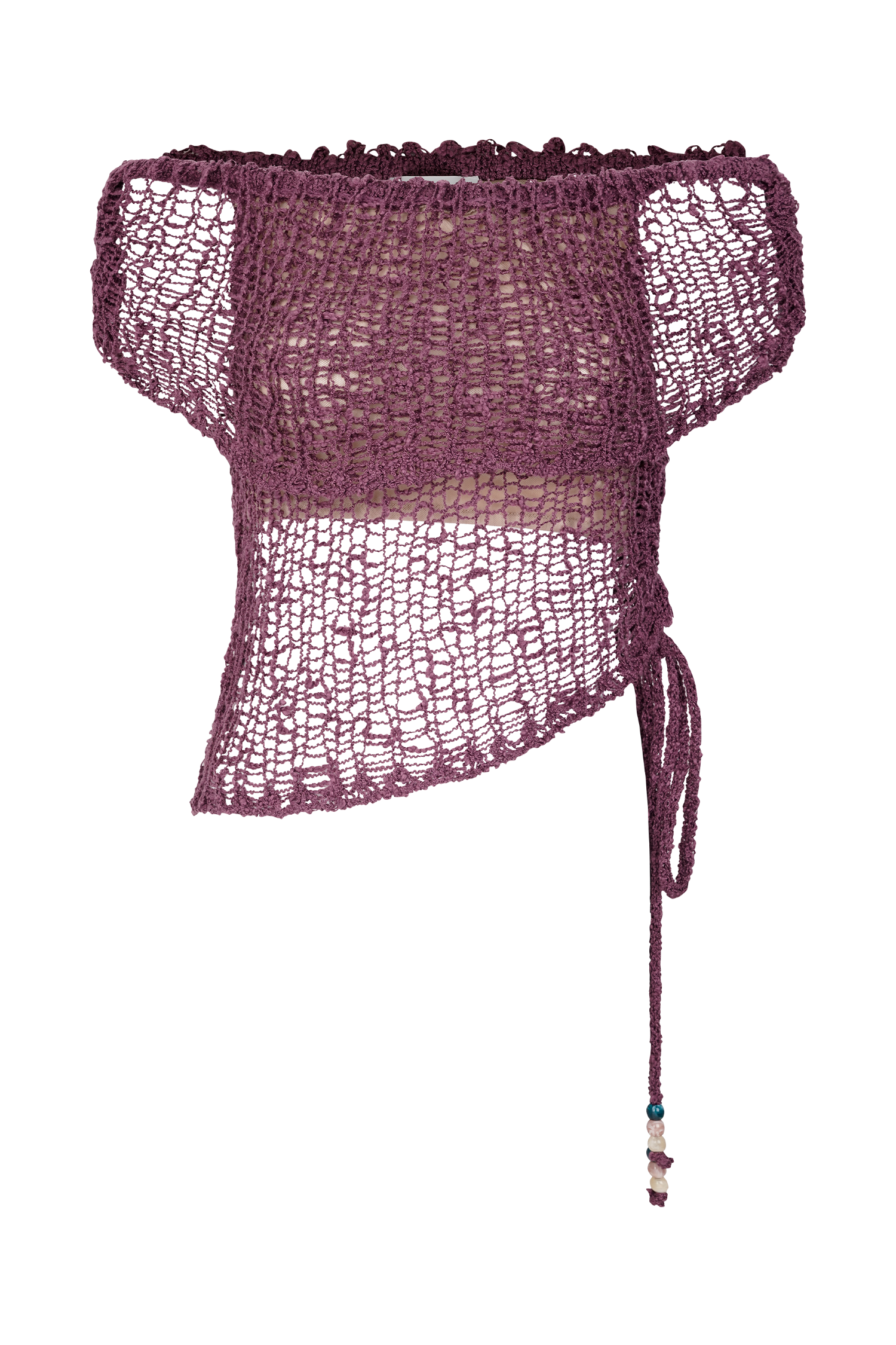 Cordelia Off Shoulder Knit Top - Mauve