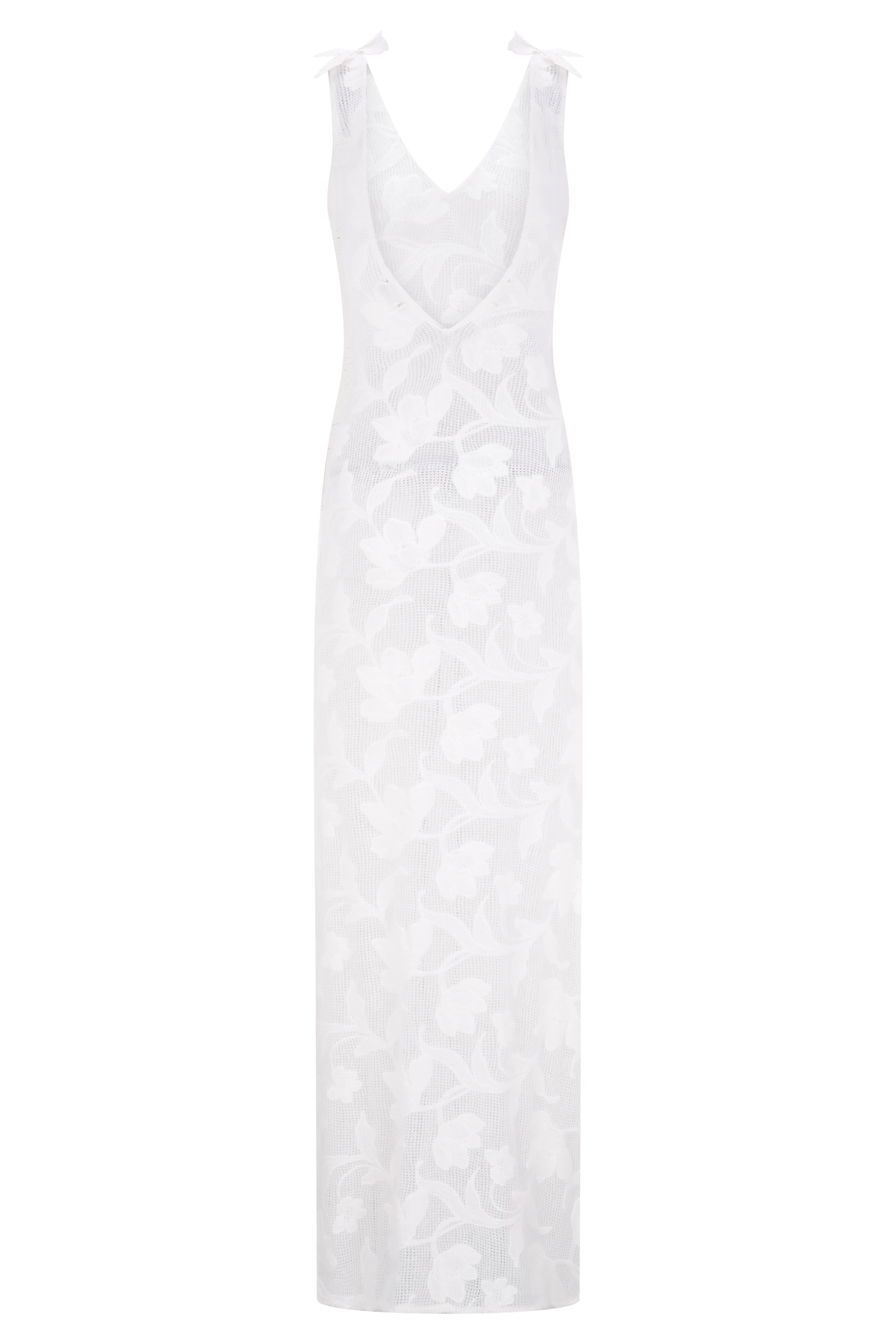 Cornelia Floral Sheer Maxi Dress - Ivory