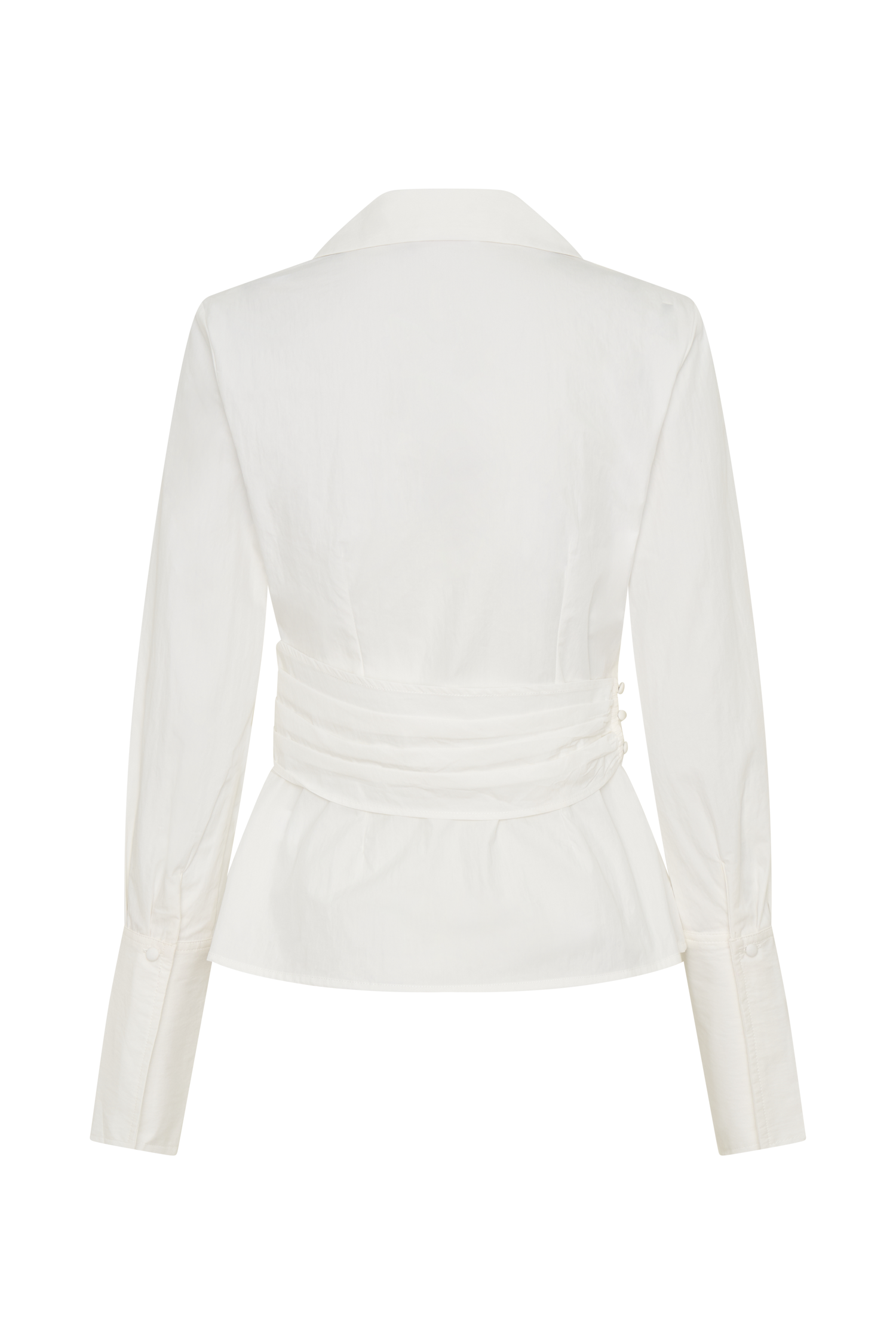 Eugenia Wrap Cotton Shirt - White