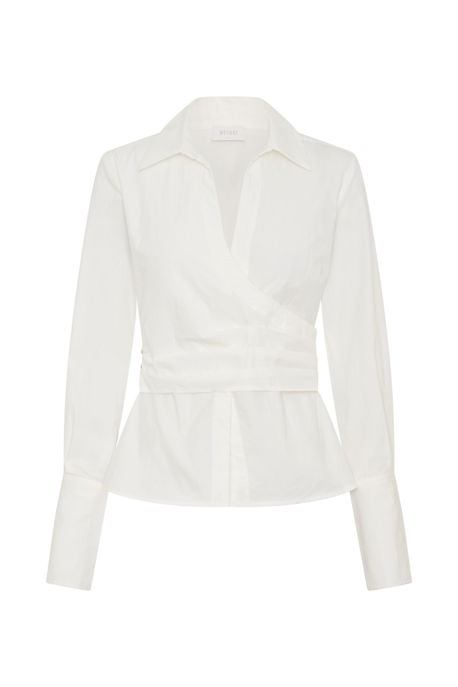 Eugenia Wrap Cotton Shirt - White