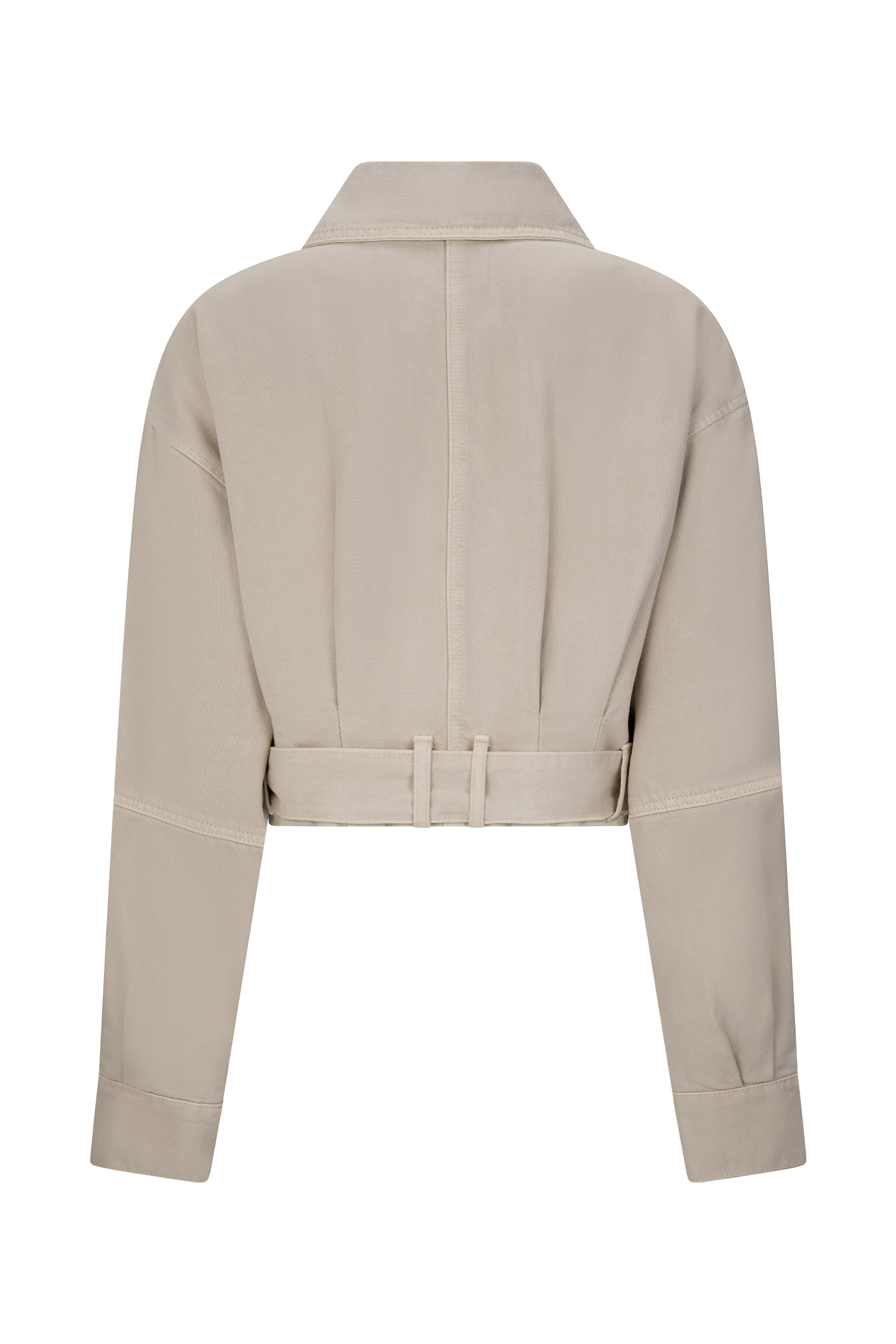 Fallon Cropped Denim Jacket - Stone Wash