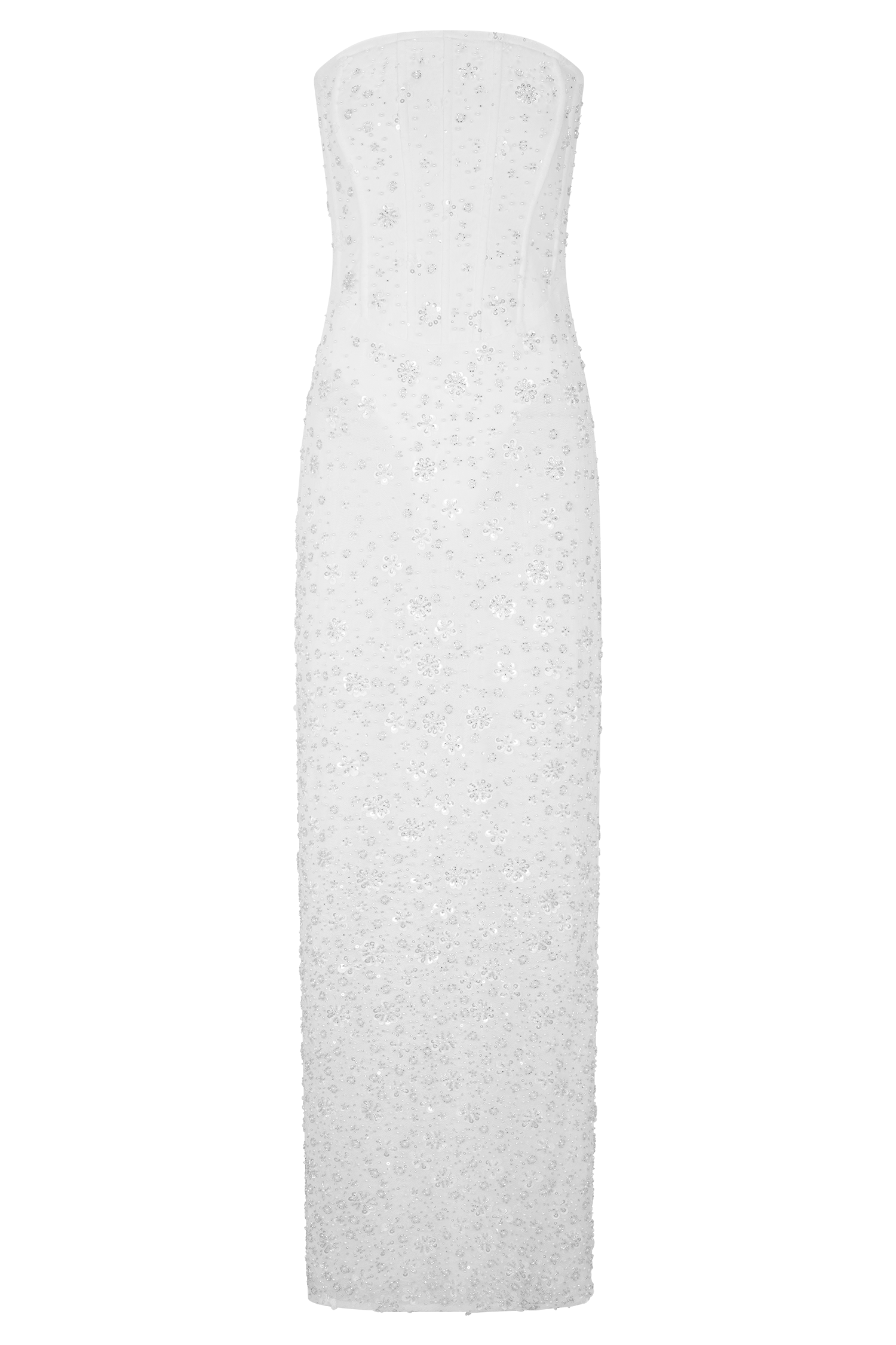 Gemma Strapless Embellished Maxi Dress - Ivory