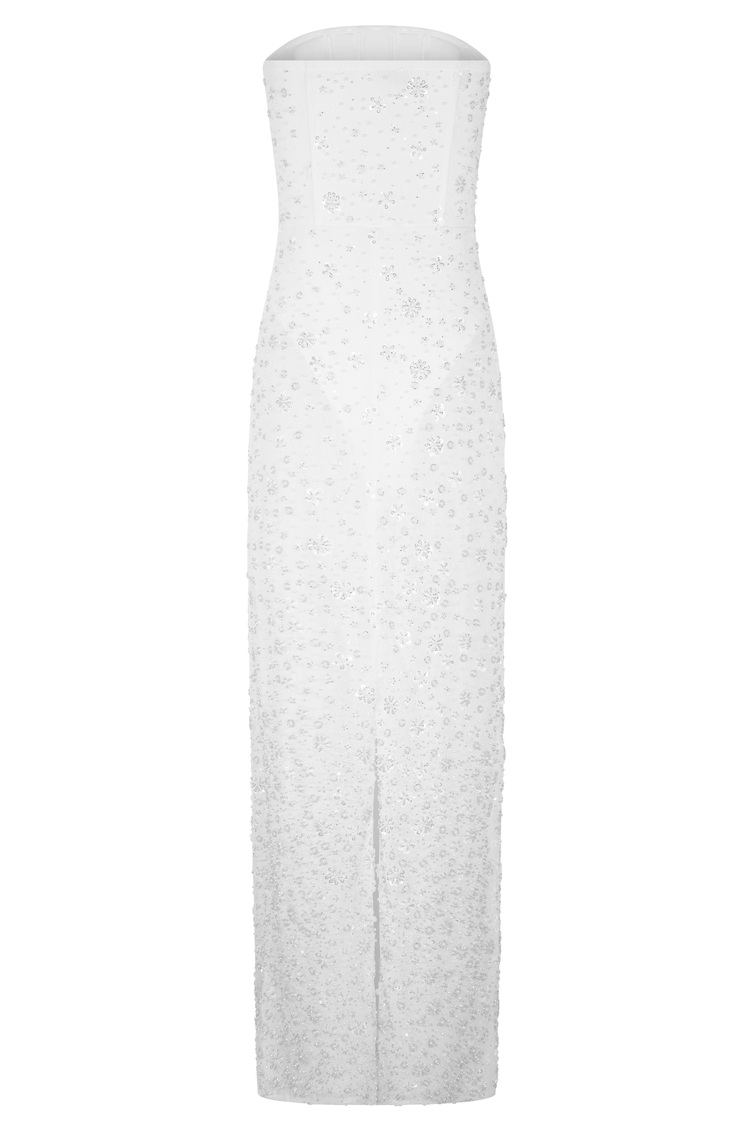 Gemma Strapless Embellished Maxi Dress - Ivory