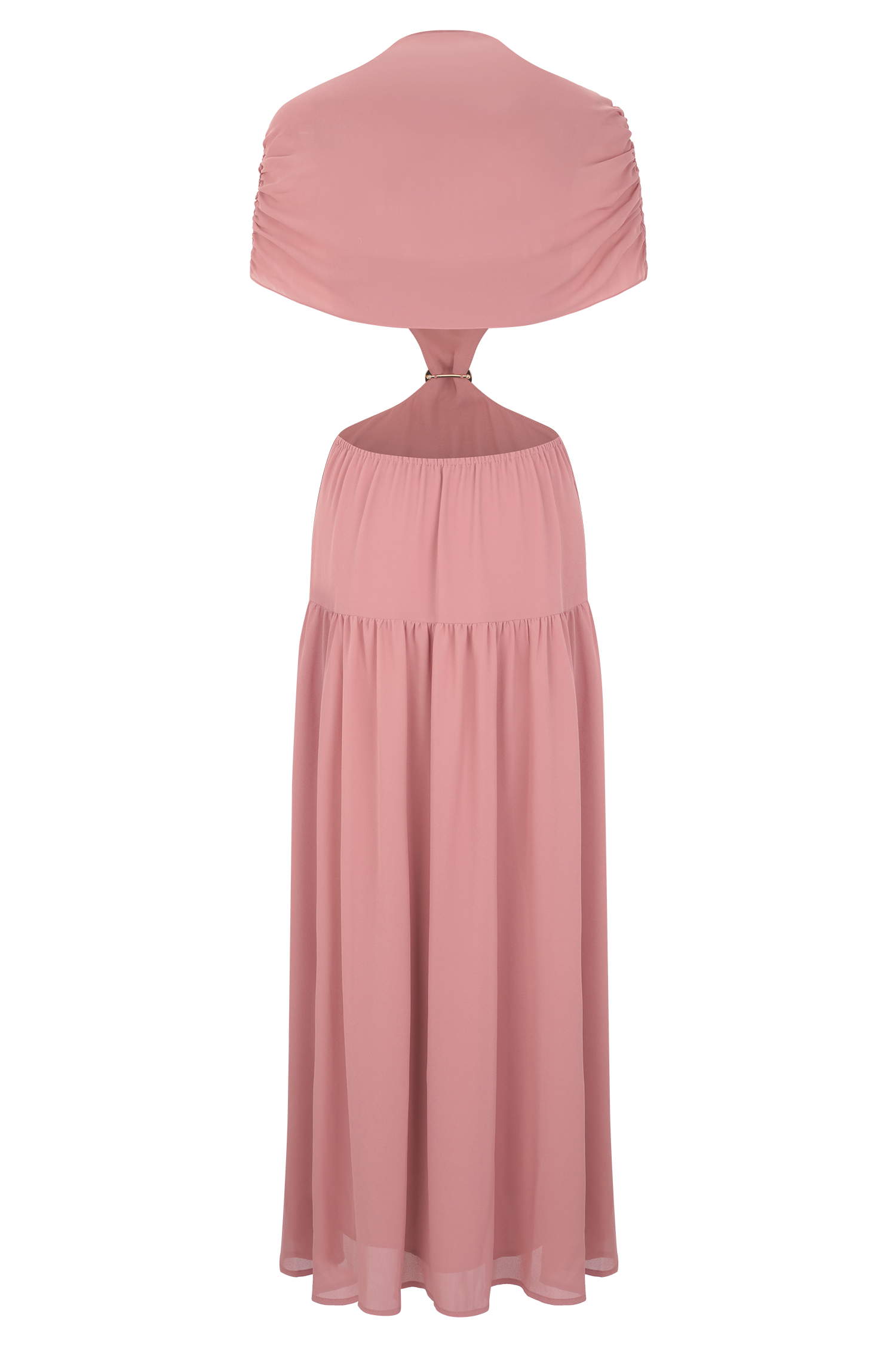 Georgina Chiffon Midi Dress - Burnt Rose