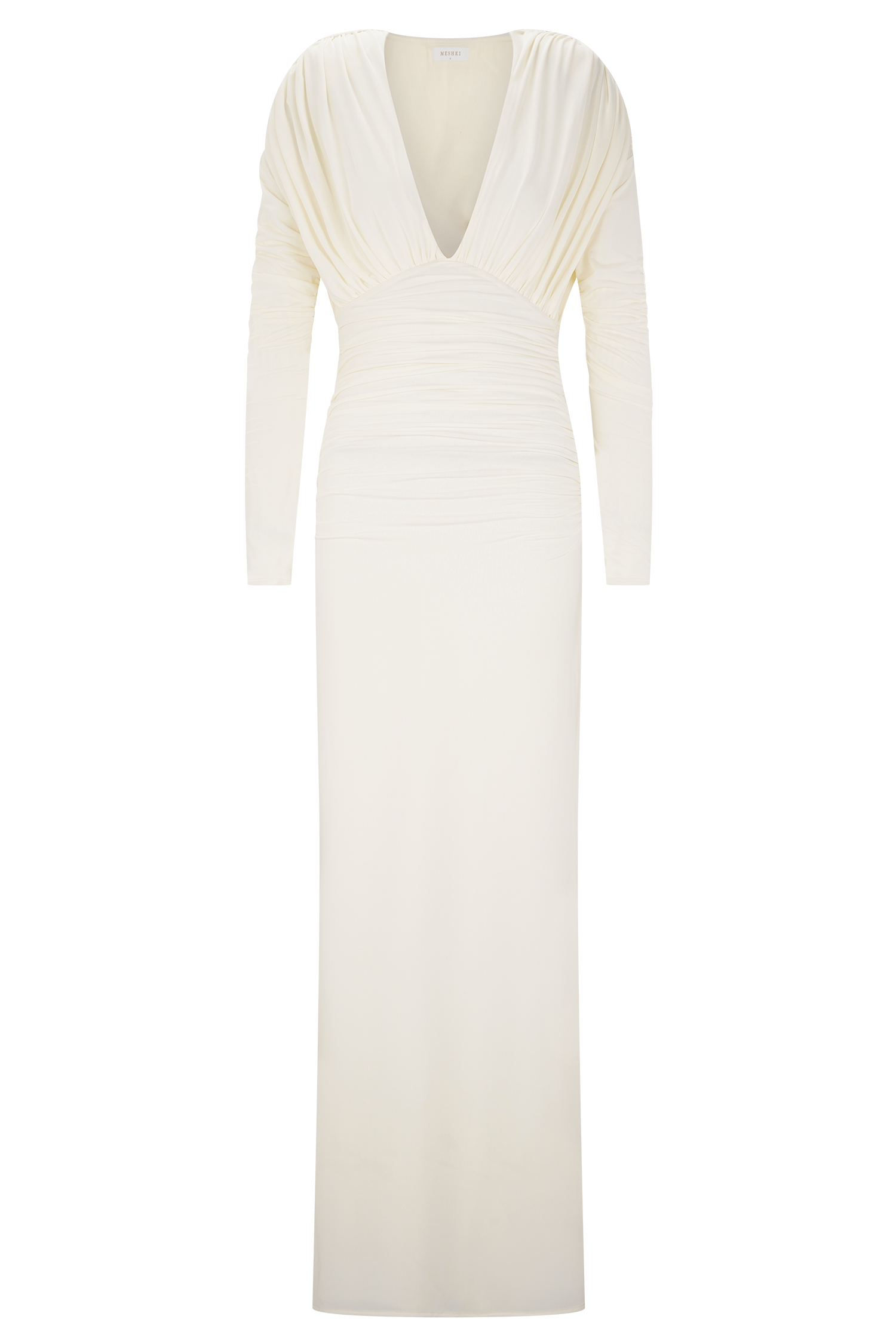 Hayden Long Sleeve Plunge Maxi Dress - Ivory
